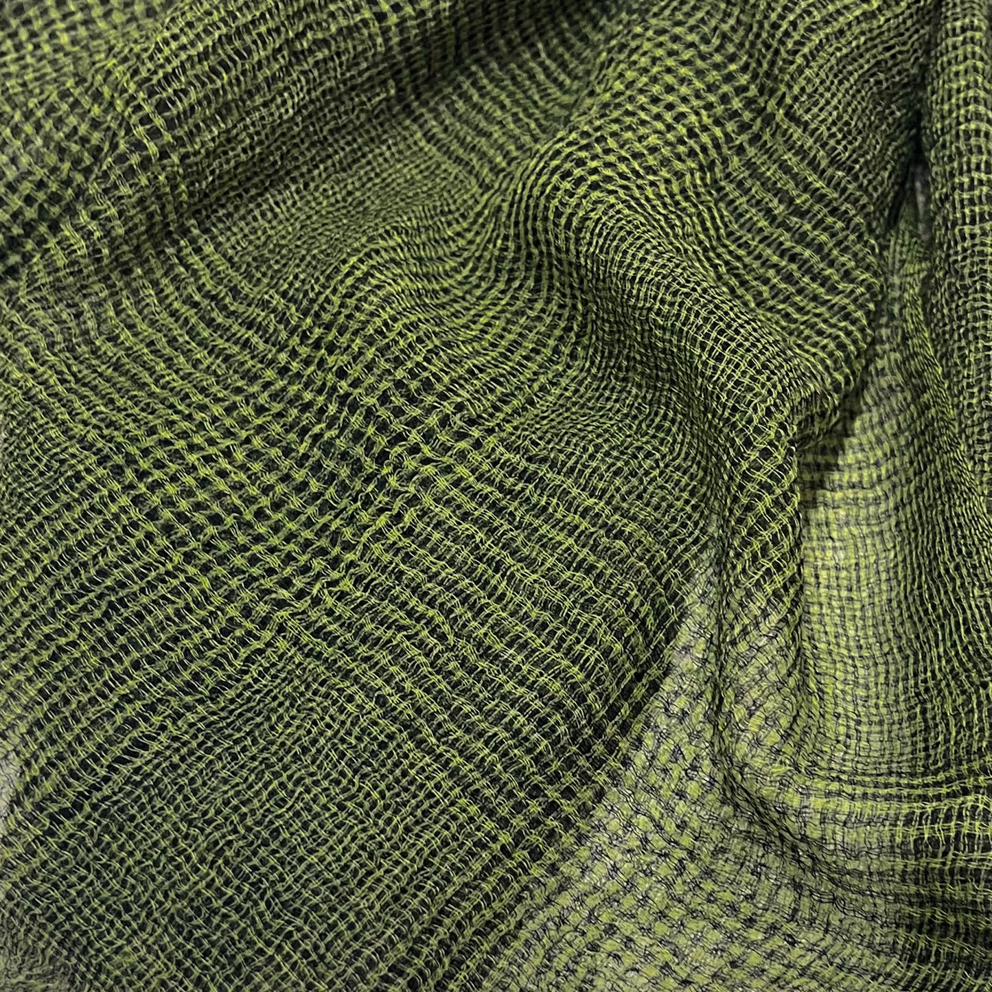 Wool Arly Hand Embroidered Stole (White/Light Green)