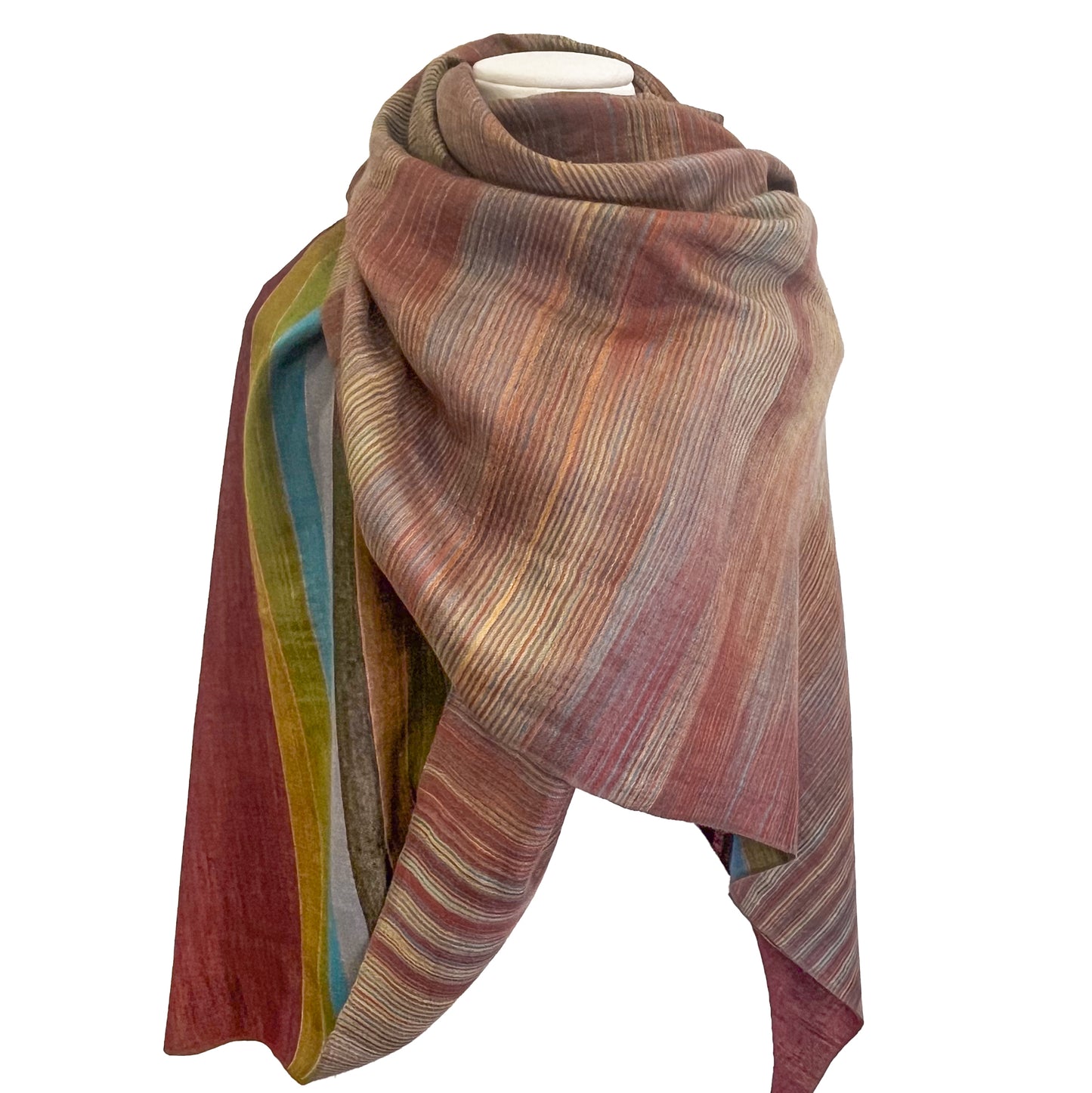 リバーシブルカシミヤストール(ミックスA)