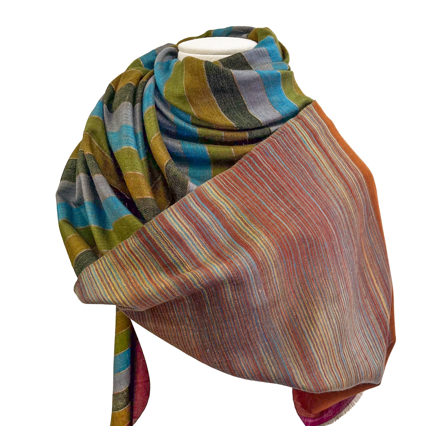 リバーシブルカシミヤストール(ミックスA)