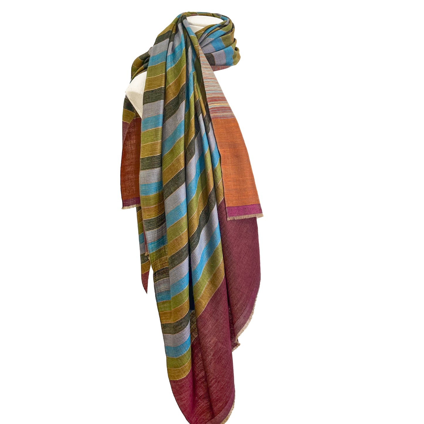 リバーシブルカシミヤストール(ミックスA)