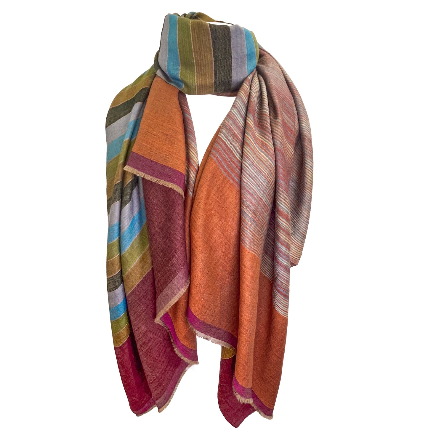 リバーシブルカシミヤストール(ミックスA)