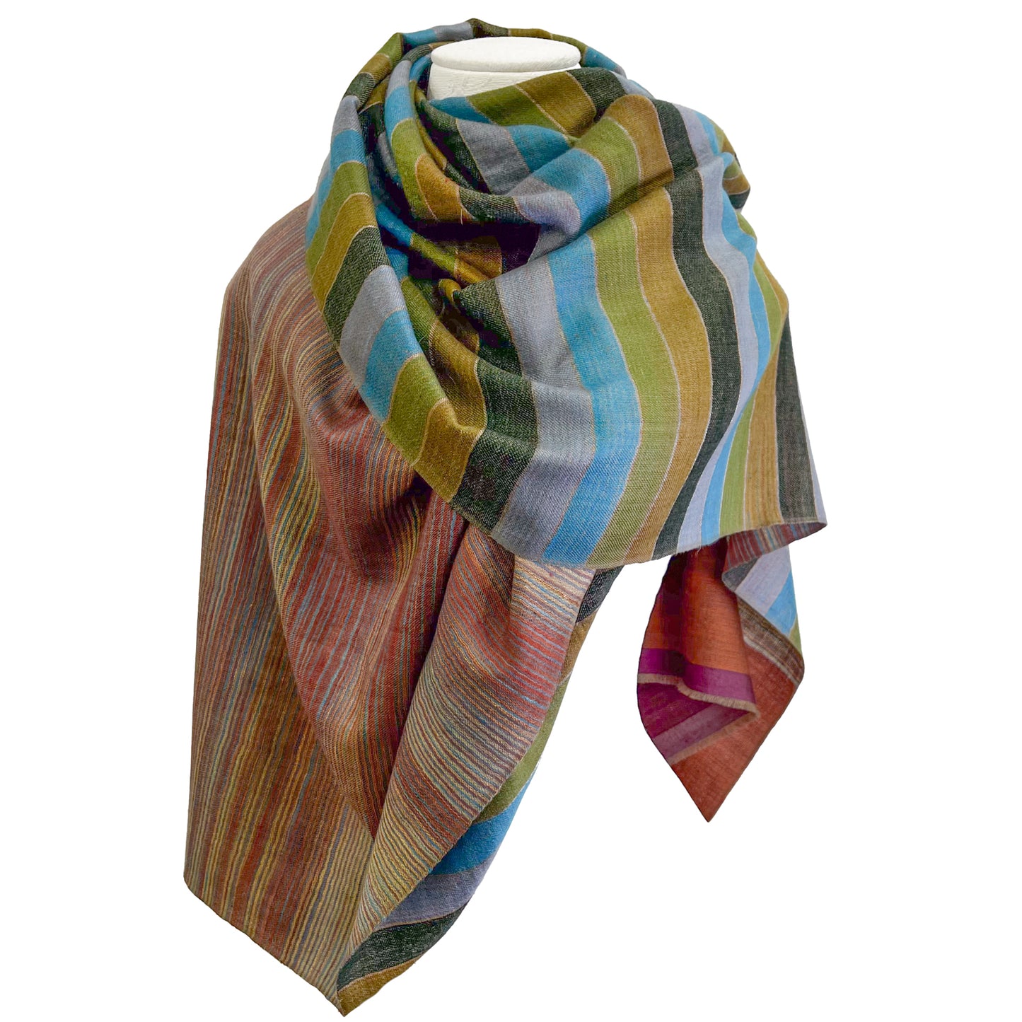 リバーシブルカシミヤストール(ミックスA)