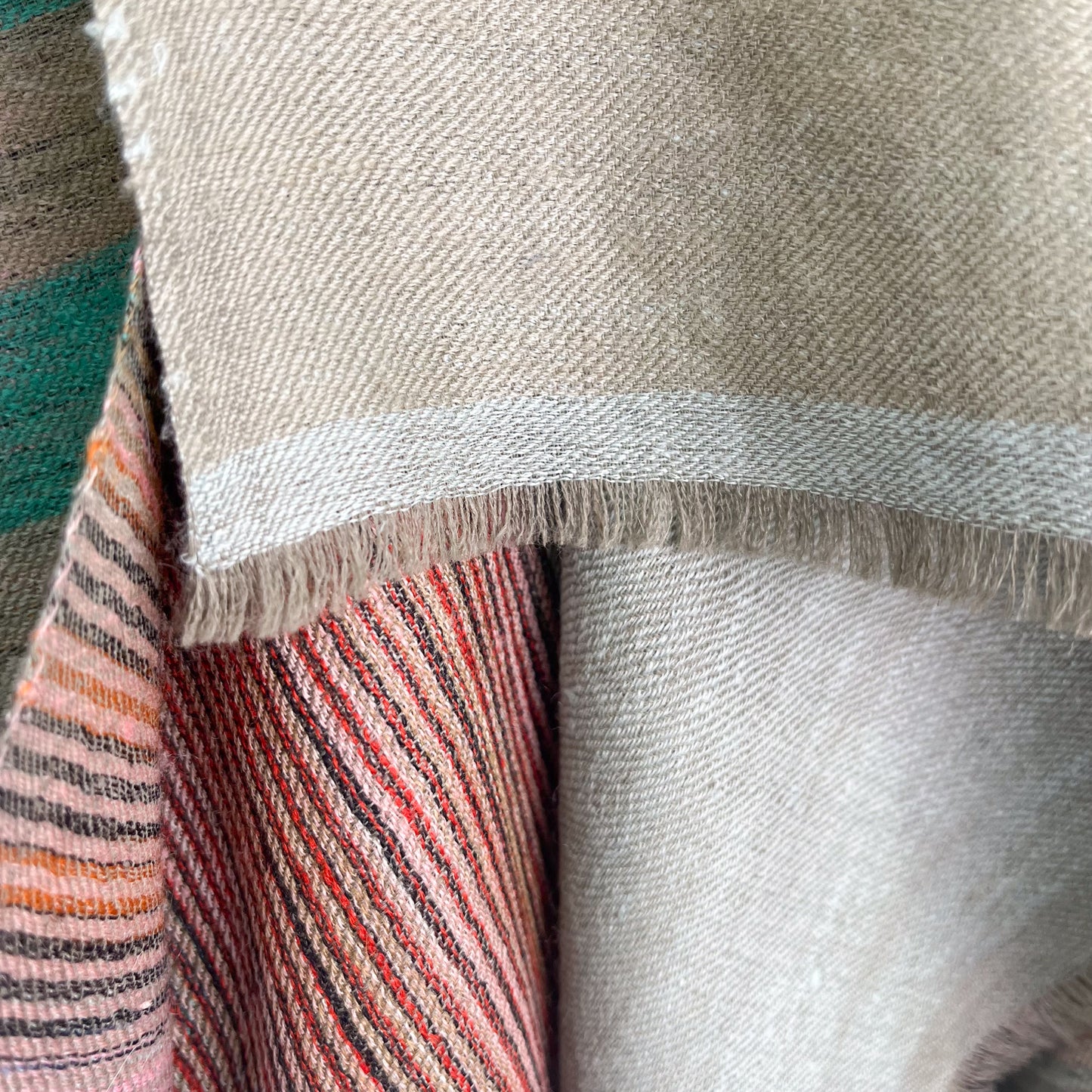 Reversible cashmere stole (mixed)