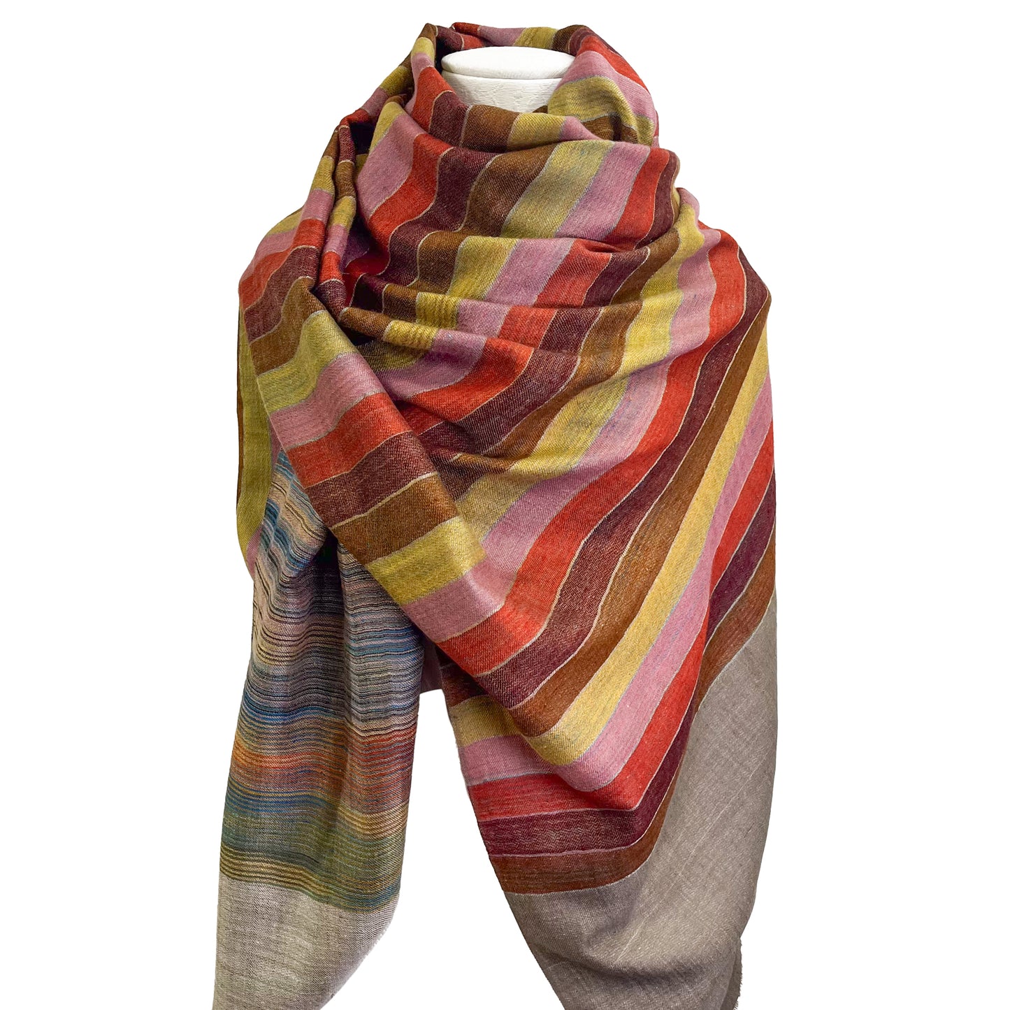 リバーシブルカシミヤストール(ミックスB)