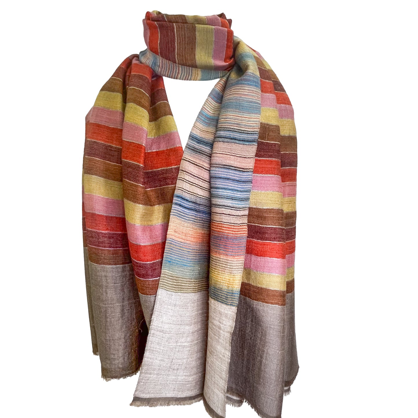 リバーシブルカシミヤストール(ミックスB)