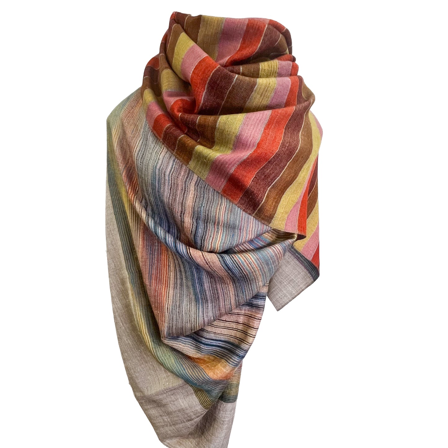 リバーシブルカシミヤストール(ミックスB)