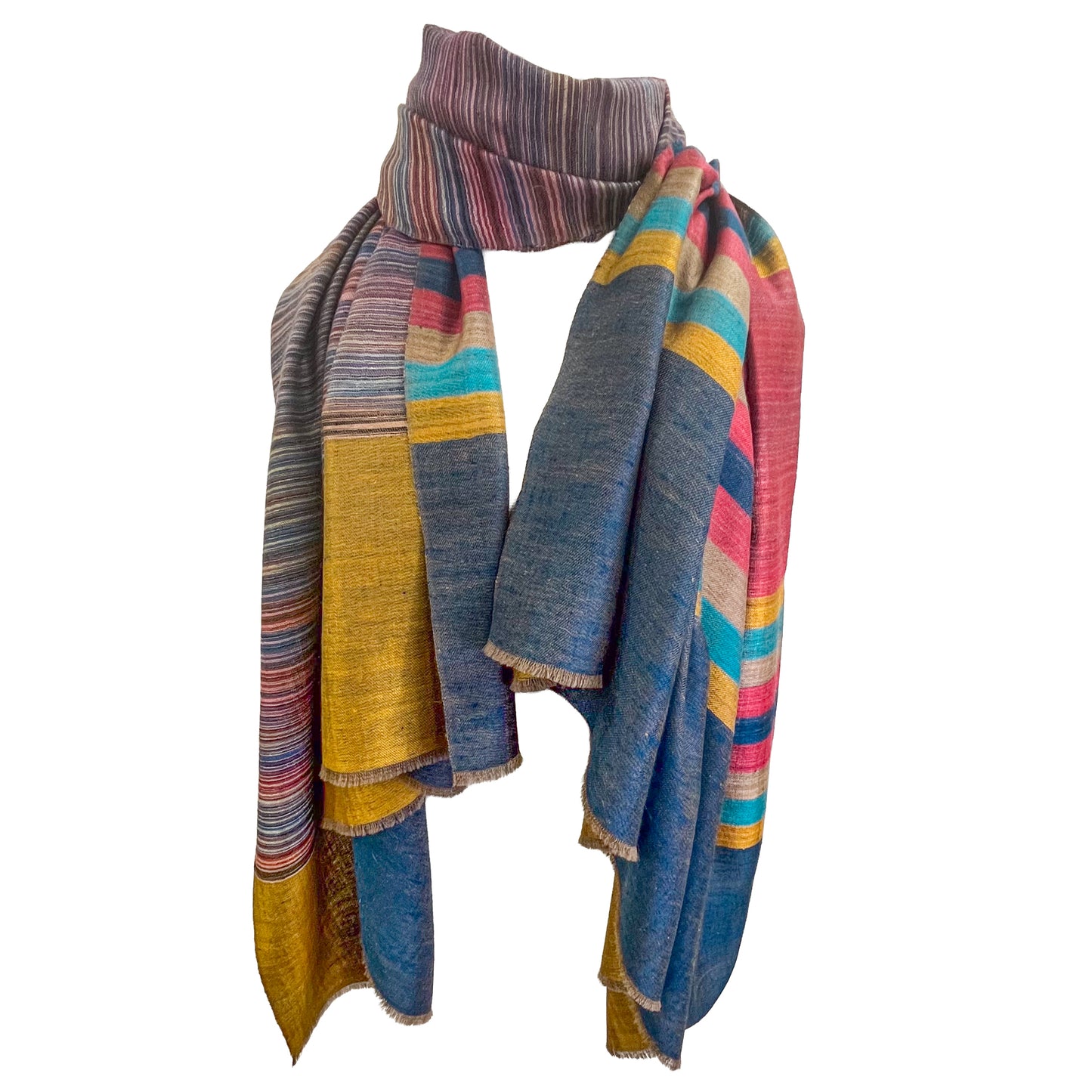 リバーシブルカシミヤストール(ミックスC)