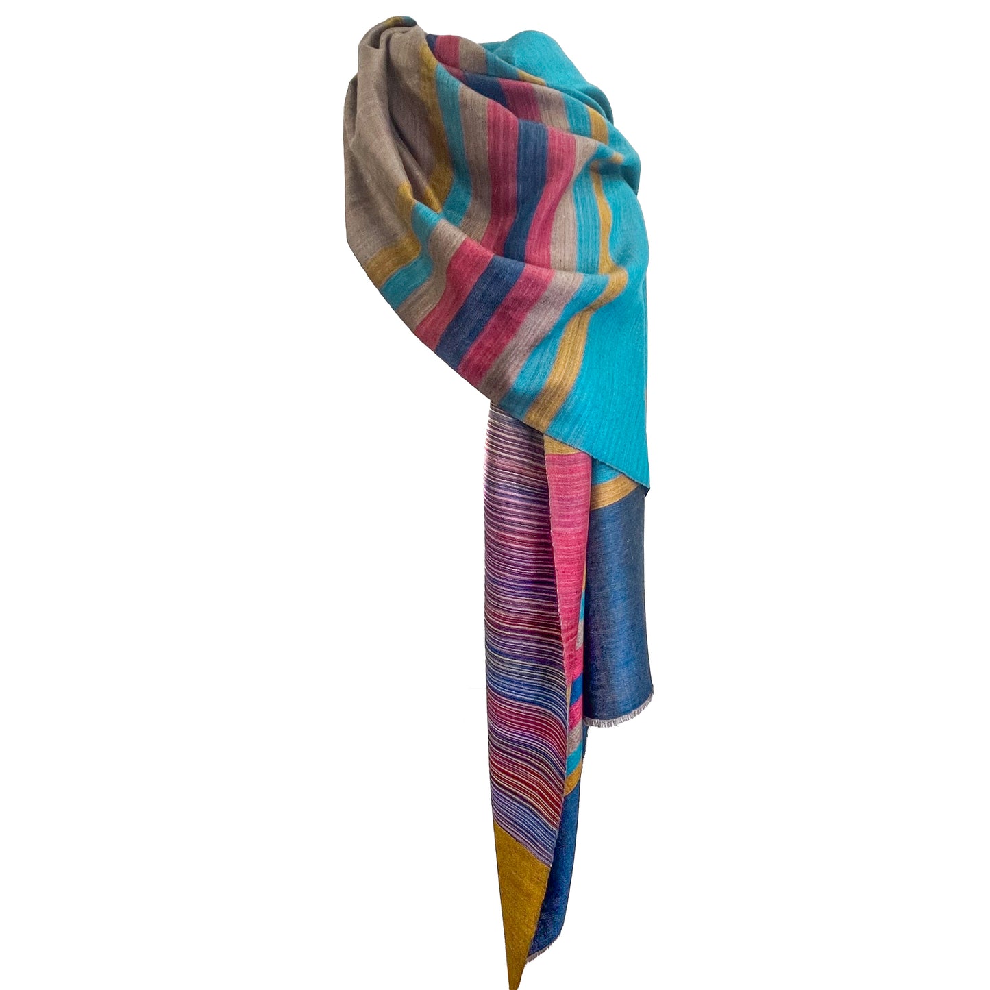 リバーシブルカシミヤストール(ミックスC)