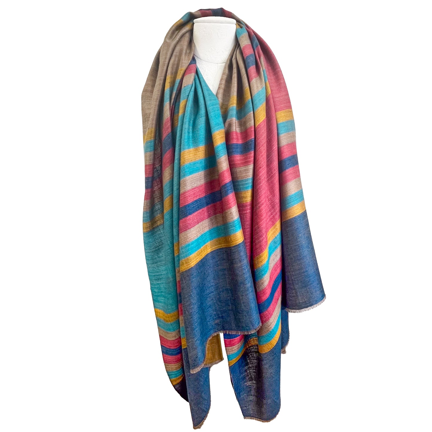 リバーシブルカシミヤストール(ミックスC)