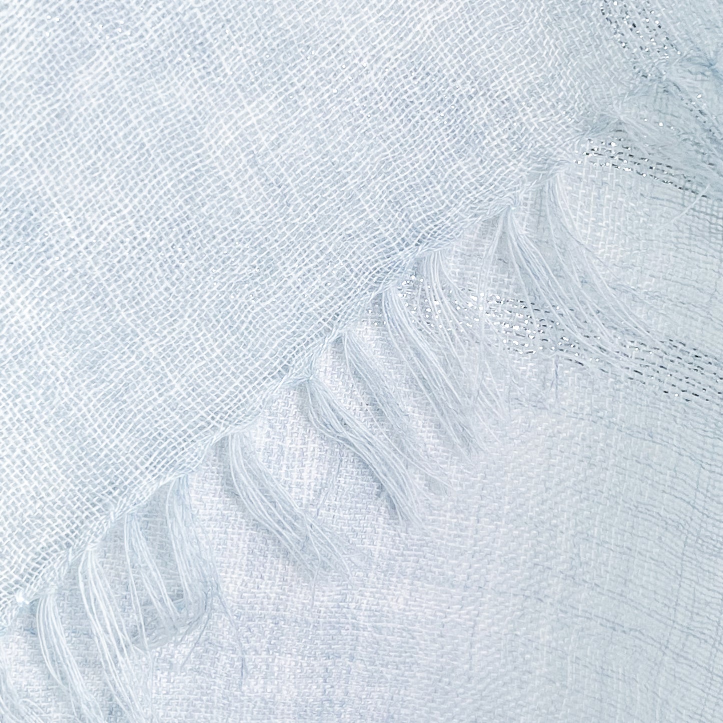 New Ceremony Series Lightweight Wool & Silk Ally Hand Embroidered Stole 70cm x 196cm (Blue Gray)