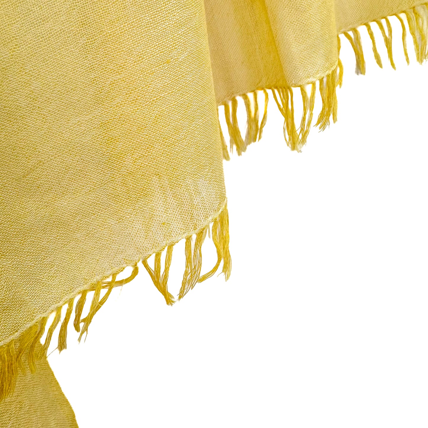 ウール&シルク アリー手刺繍ストール(イエロー)