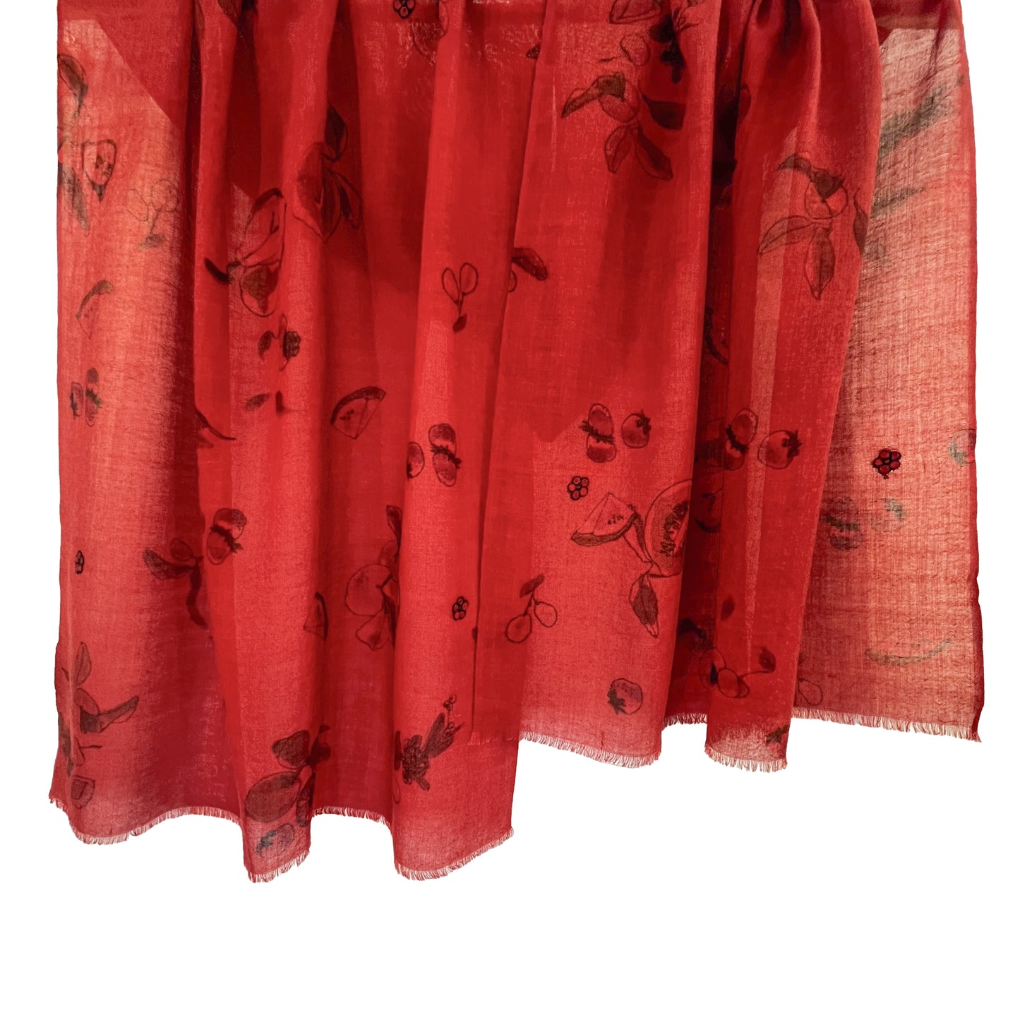 【期間限定スペシャル価格】薄手ウールシルクプリント&アリー手刺繍ストール (アソーテッド)【34%OFF】