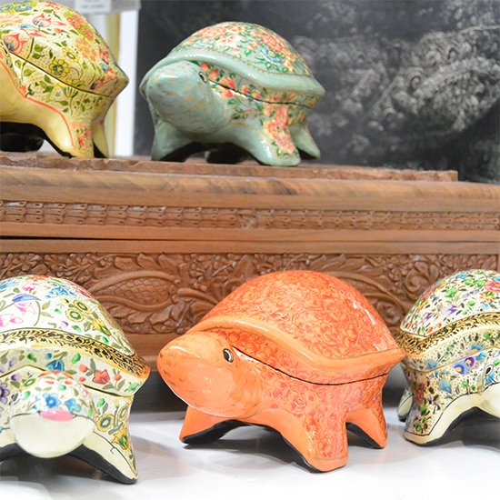 Tara Blanca Original Paper Mache Turtle (Medium) 5 colors available