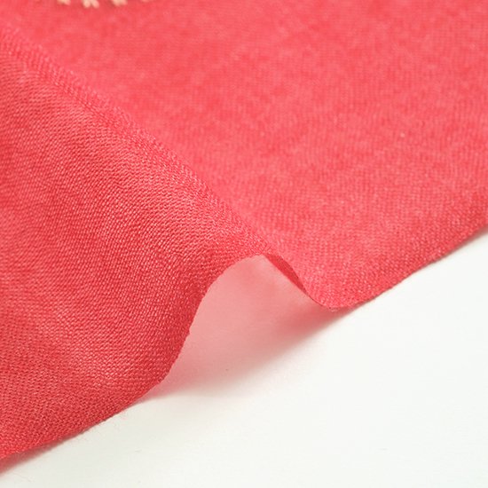 Wool & Silk Needle Embroidered Stole (Red)