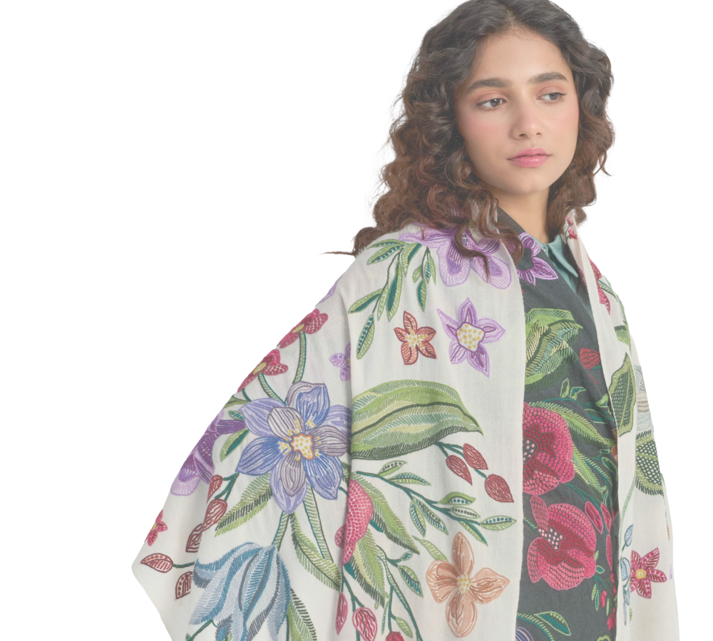 ☆ ターラブランカ TARA BLANCA 刺繍 ストール 約66㎝×約188㎝ ☆ TARA