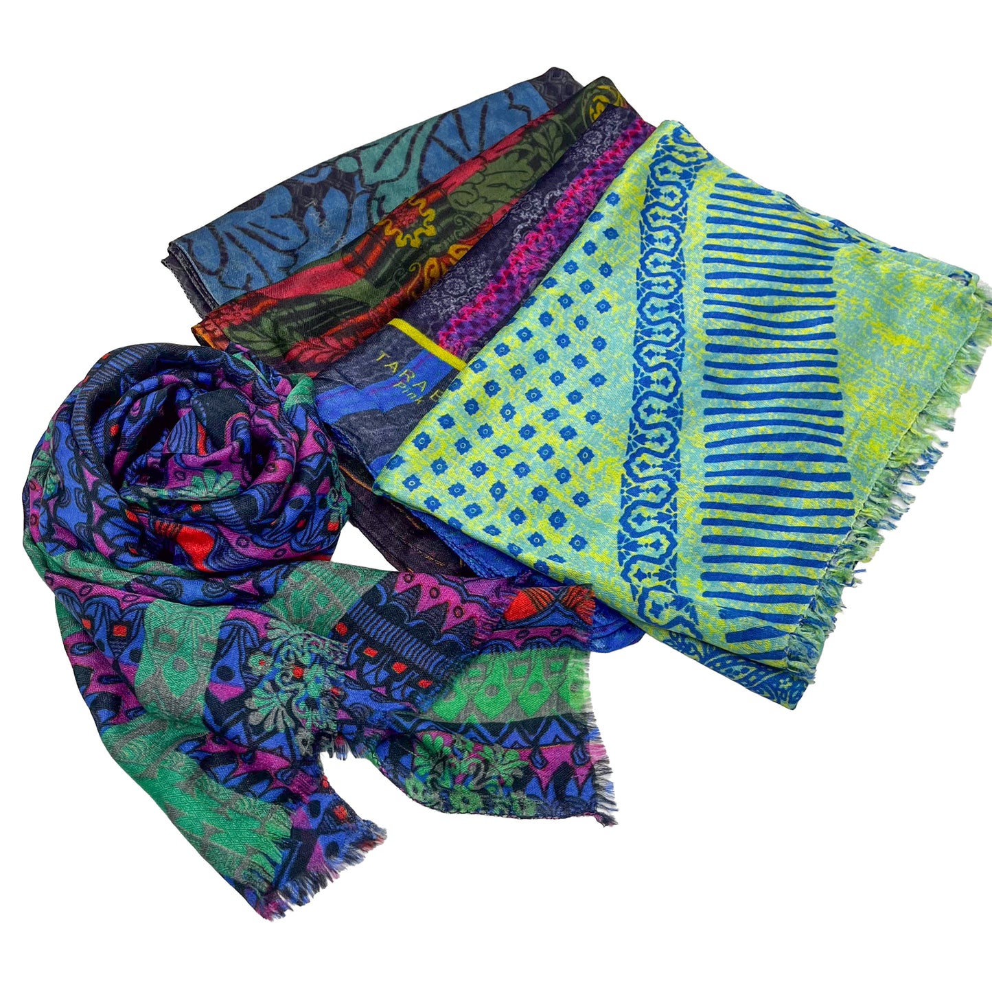 2026HappyBag 1万円 ＜マシン刺繍ストール1点+シルクモダールストール1点+マルチポーチ1点セット＞数量限定！