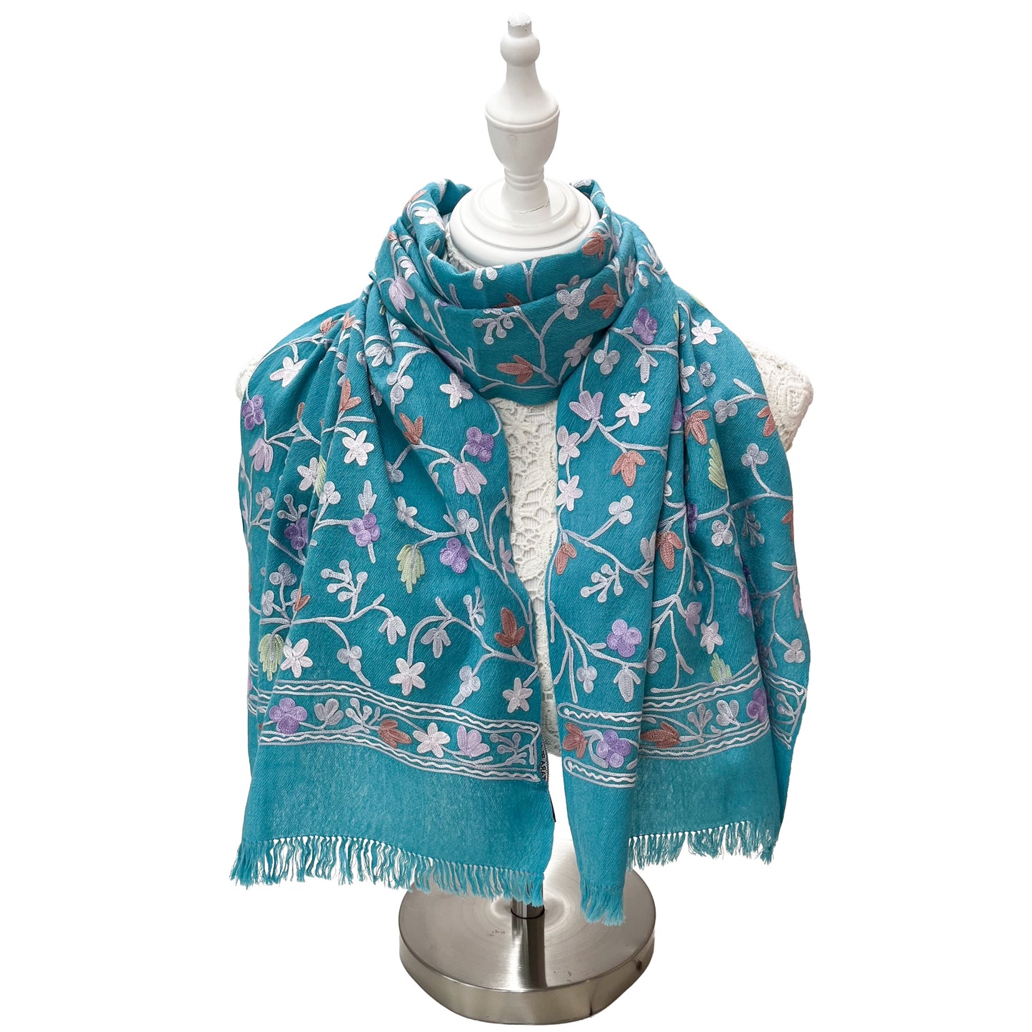 2026HappyBag 10万円 ＜ウールニードル手刺繍ストール1点+大判ウールジャガード織ストール1点+細幅マシン刺繍 ストール 1点セット＞1点限定！