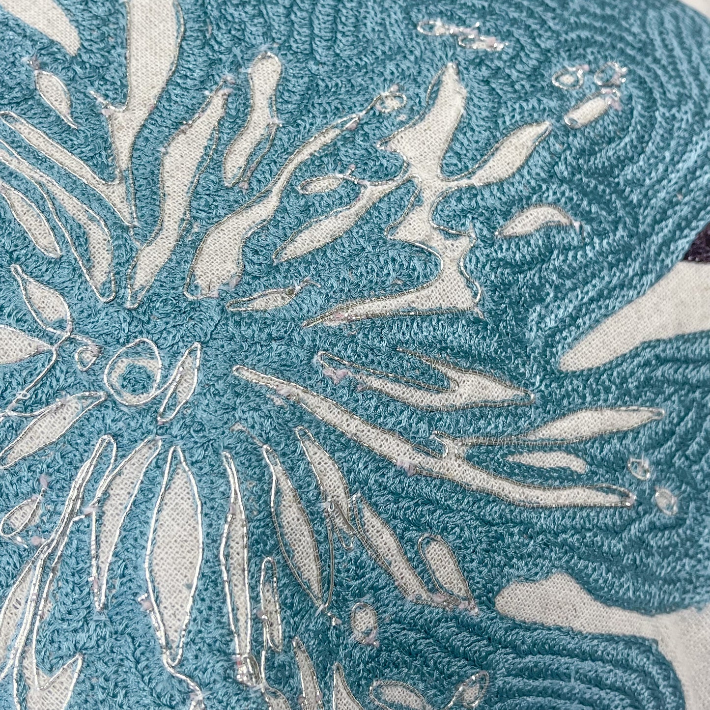 刺繍 コットン トートバッグ(ベージュ)