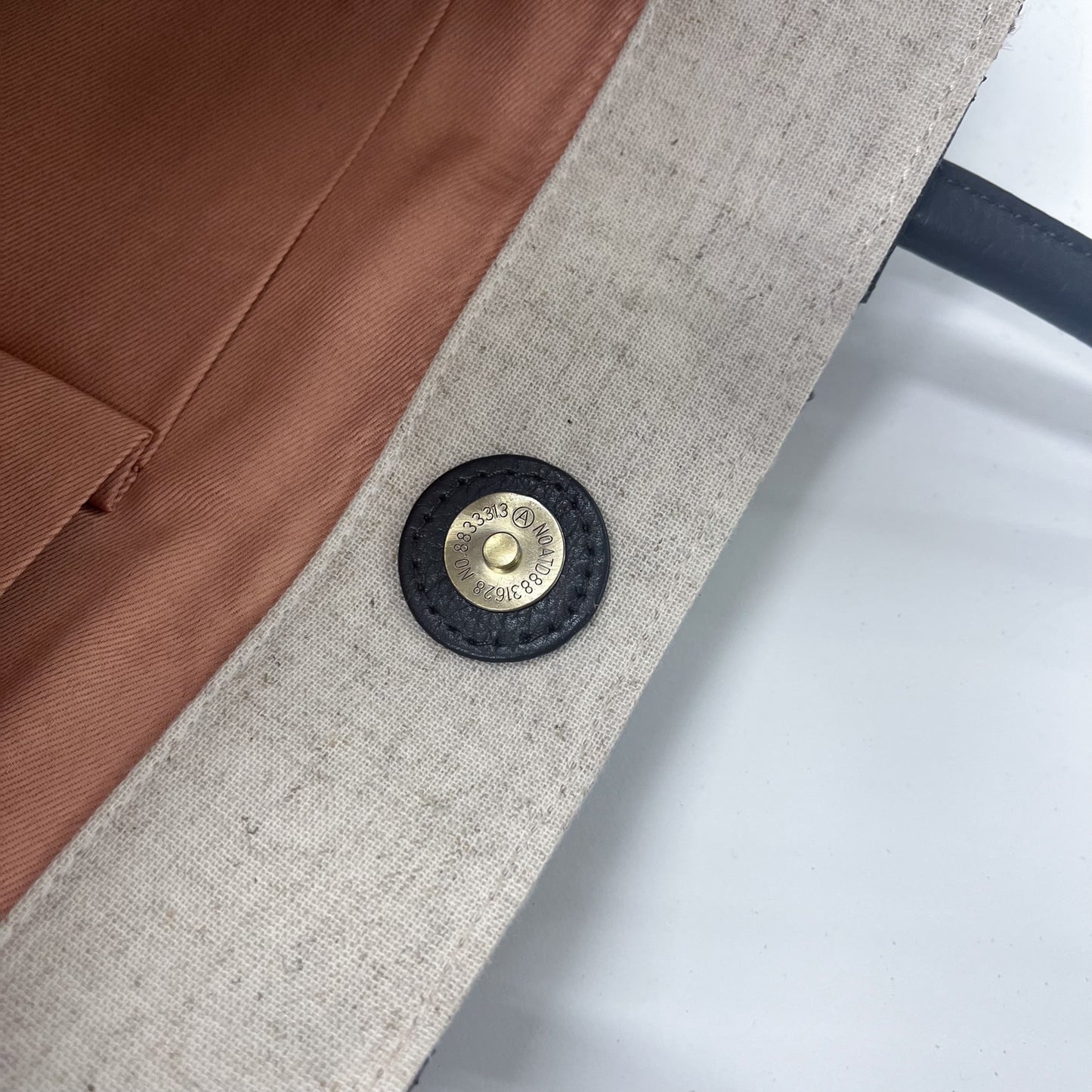 刺繍 コットン トートバッグ(ベージュ)