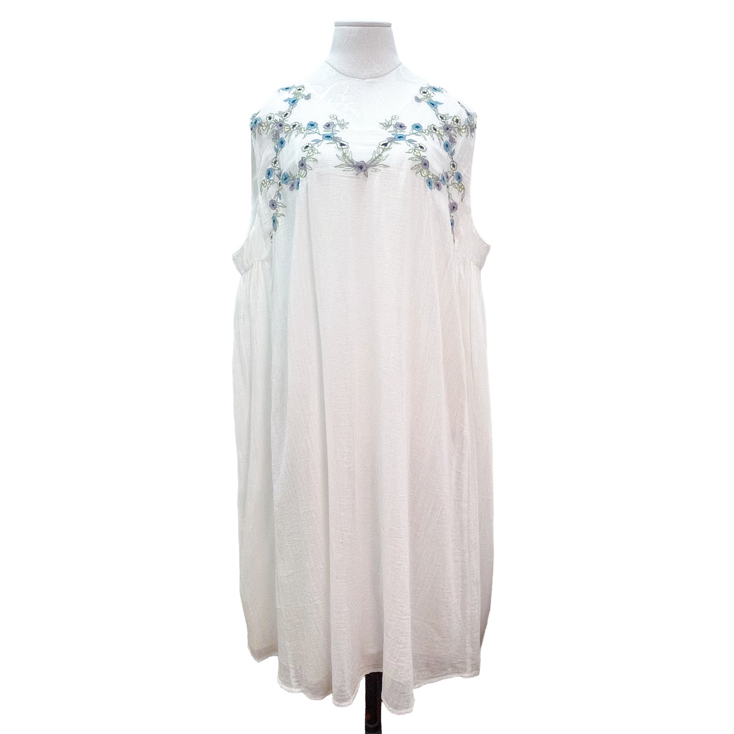[20% OFF] Willow cotton machine embroidered dress (white) G-V0007DR_0271