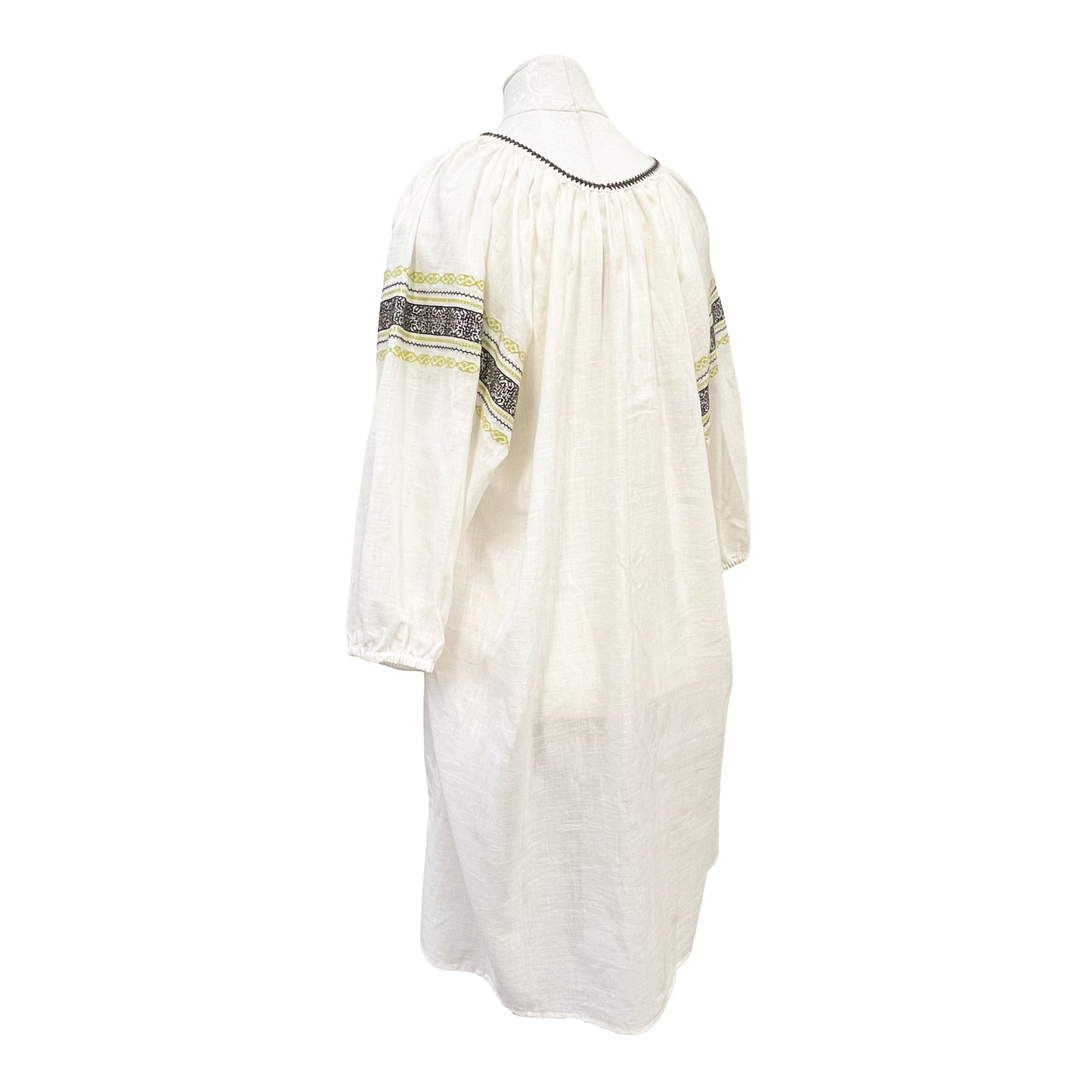 [20% OFF] Cotton machine embroidered front open dress (off white) G-VVK0004_0272