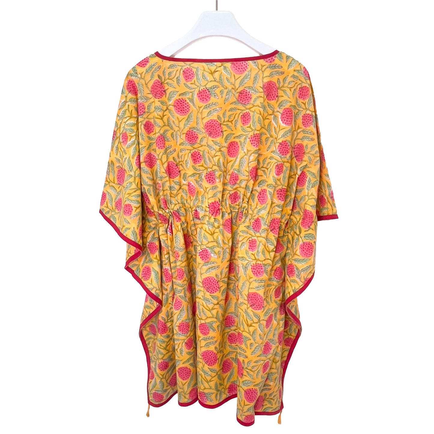 [20% OFF] Free Size Block Print Cotton Short Kaftan (Purple) HG-C0004_0121