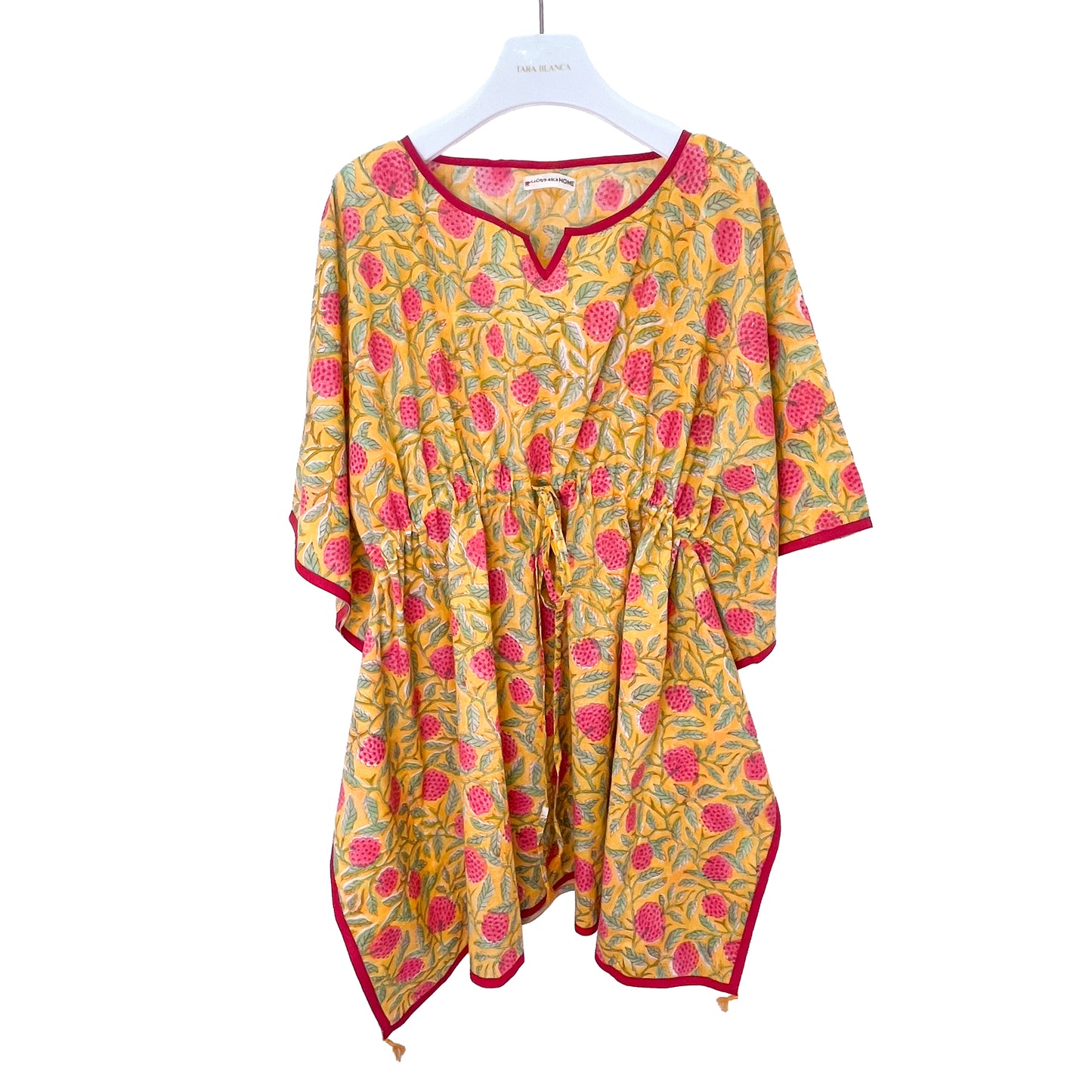 [20% OFF] Free Size Block Print Cotton Short Kaftan (Purple) HG-C0004_0121