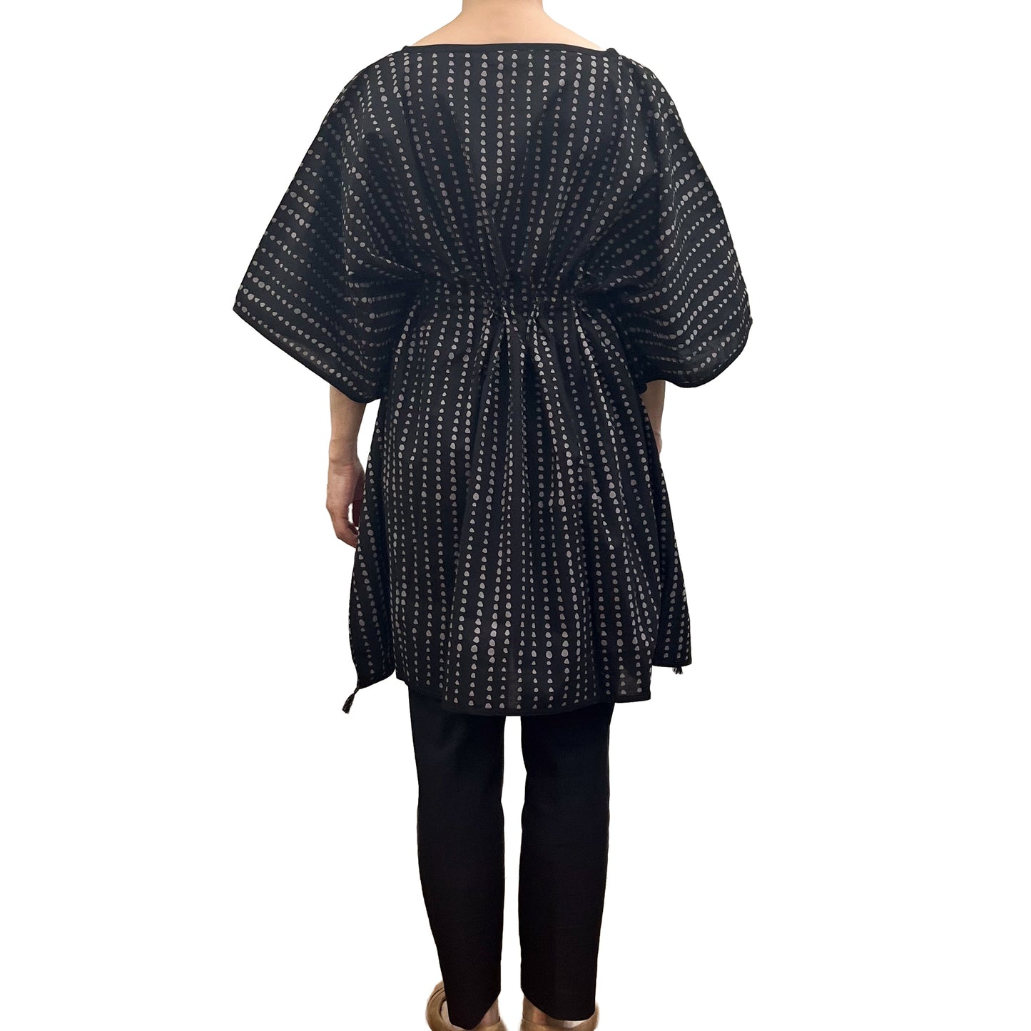 [20% OFF] Free Size Block Print Cotton Short Kaftan (Purple) HG-C0004_0121