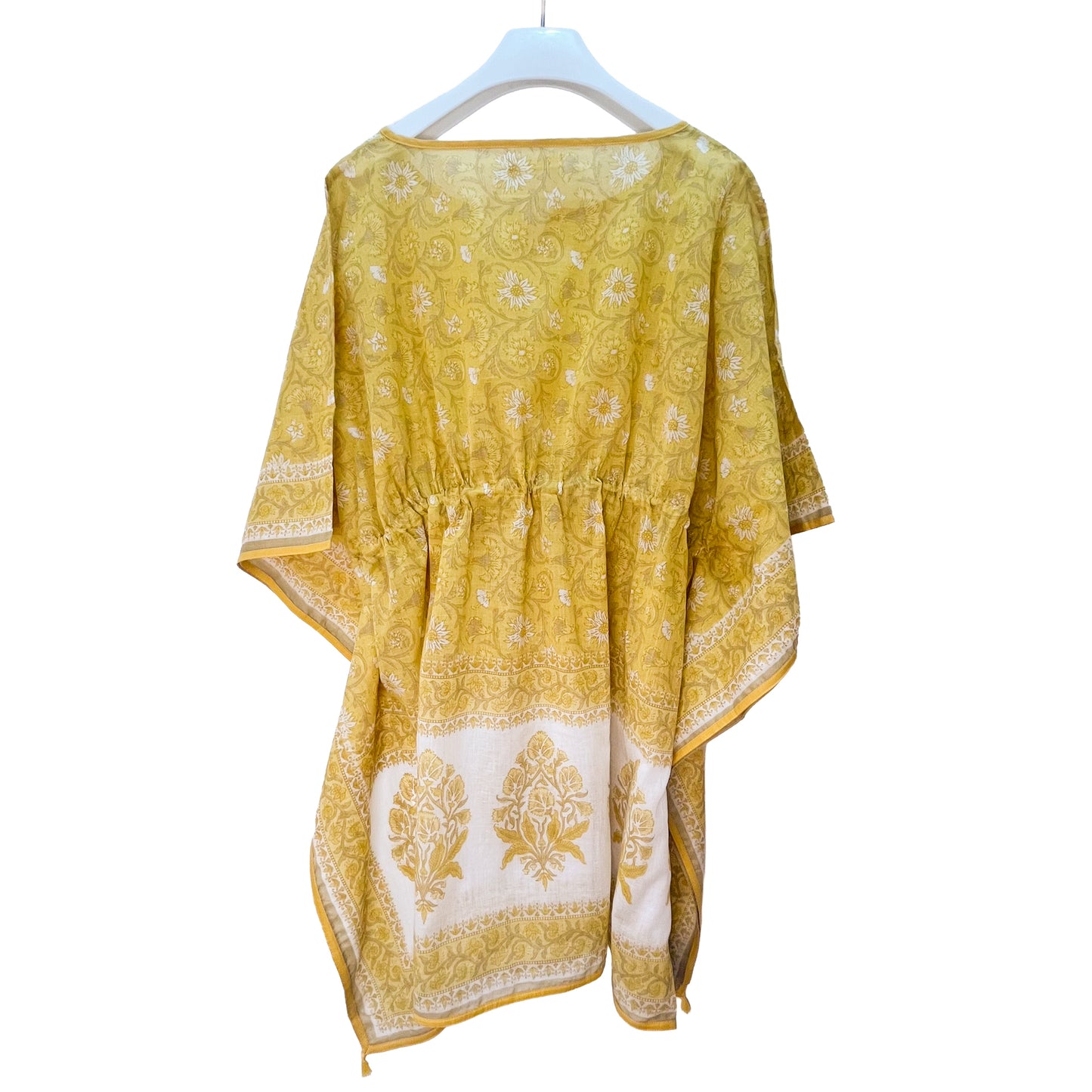 [20% OFF] Free Size Block Print Cotton Short Kaftan (Purple) HG-C0004_0121