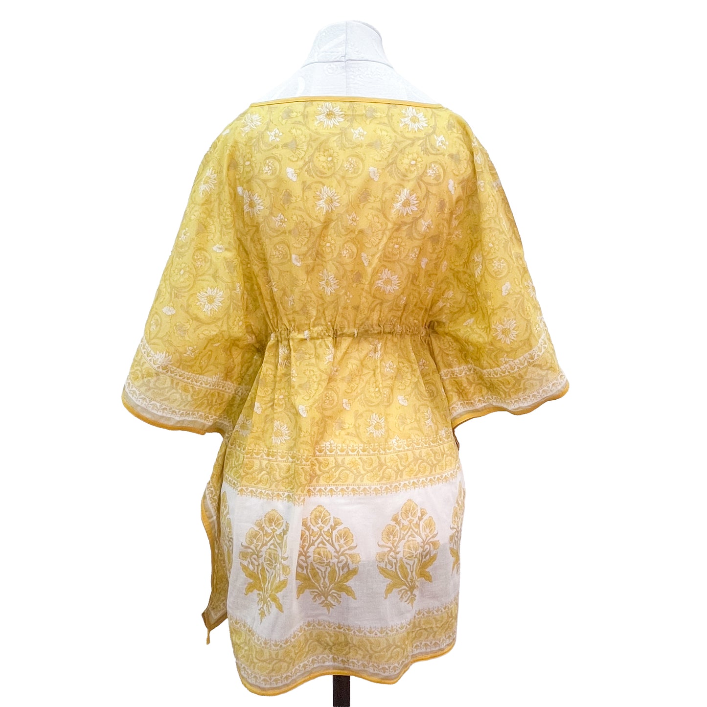 [20% OFF] Free Size Block Print Cotton Short Kaftan (Purple) HG-C0004_0121