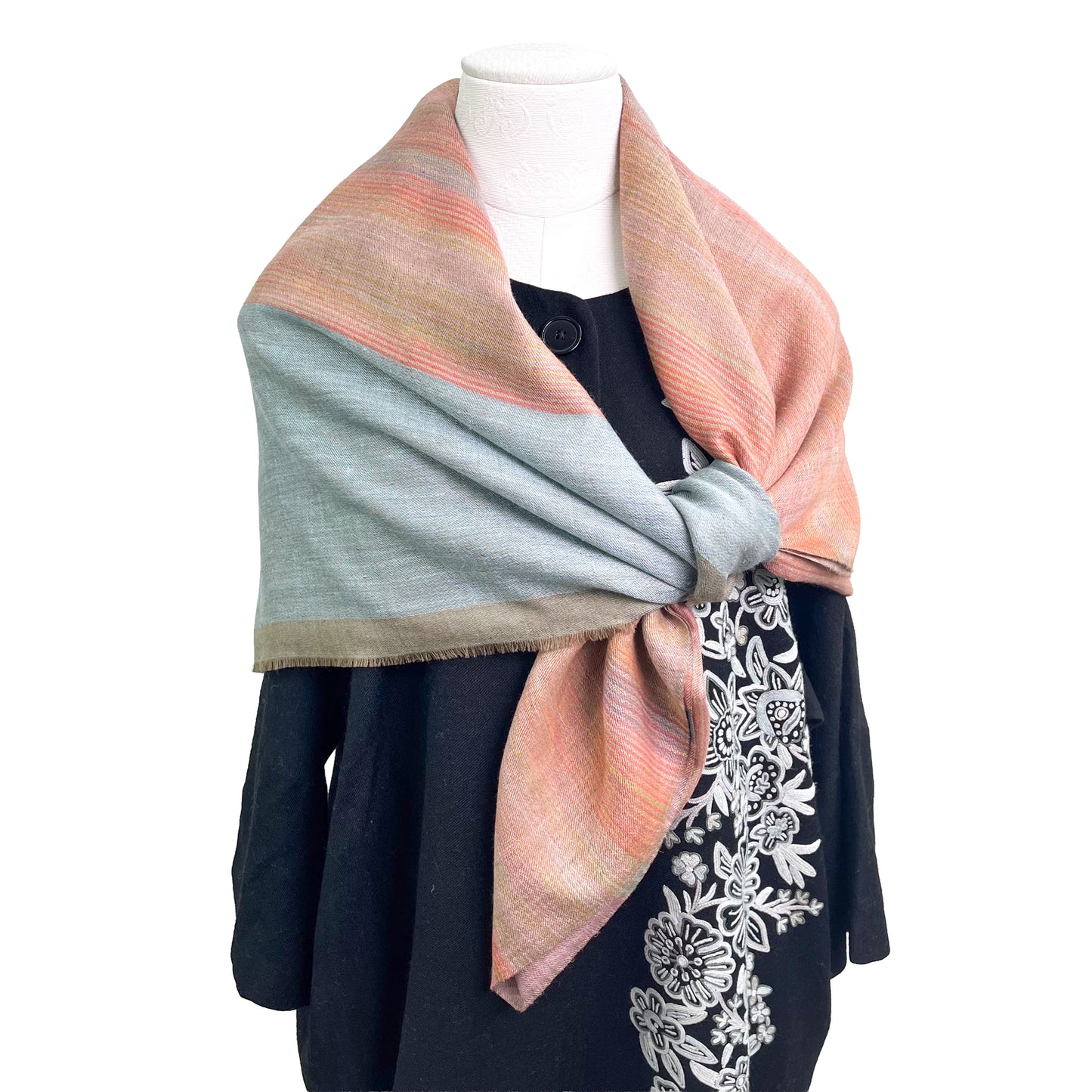 Reversible cashmere stole (mixed) 