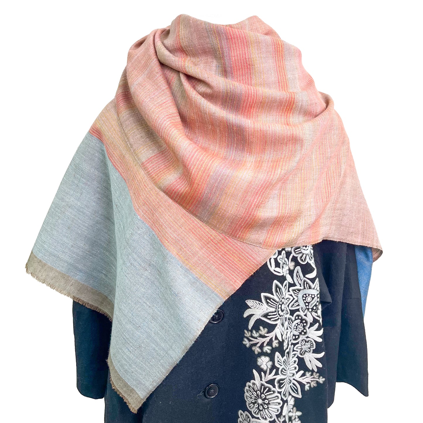 Reversible cashmere stole (mixed) 