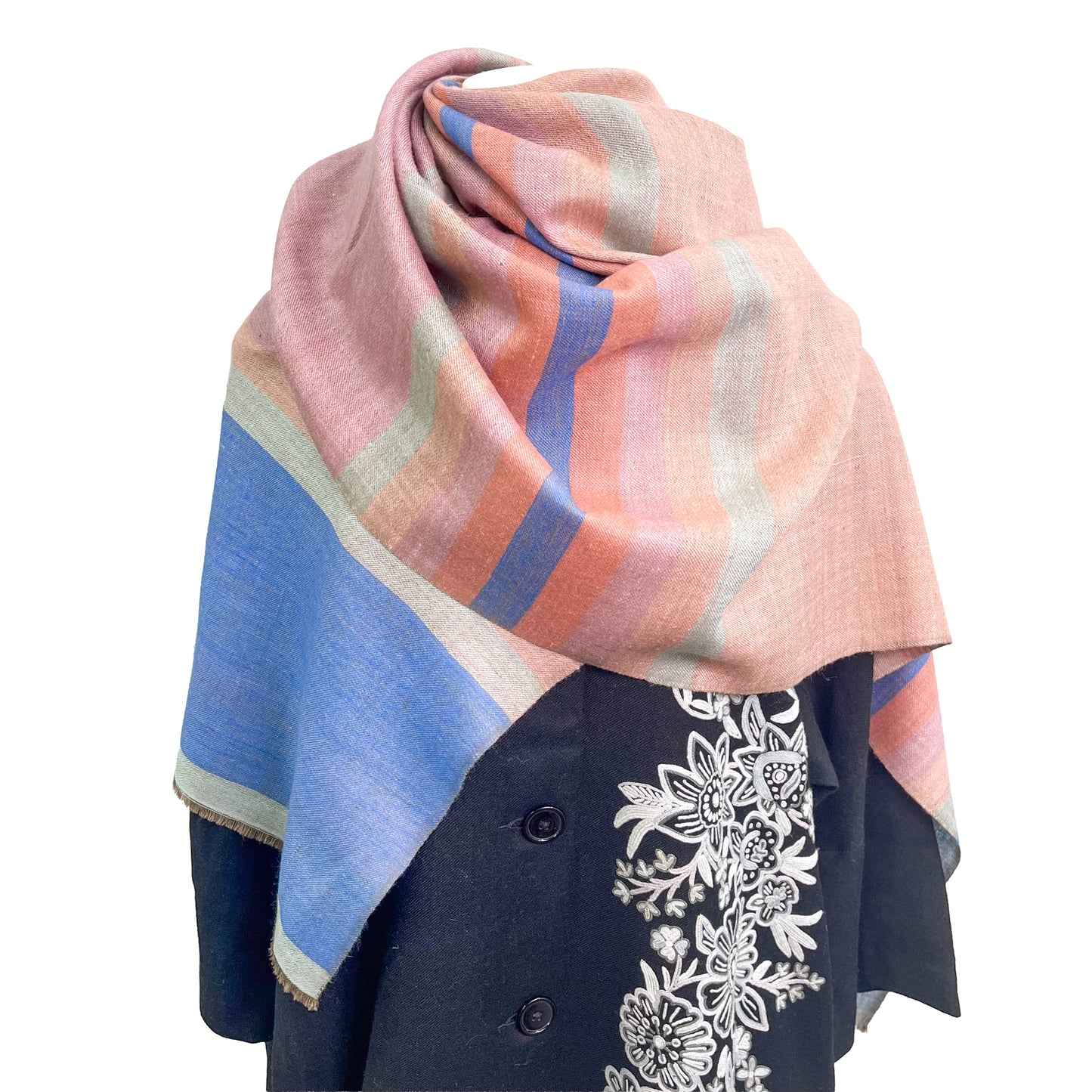 Reversible cashmere stole (mixed) 