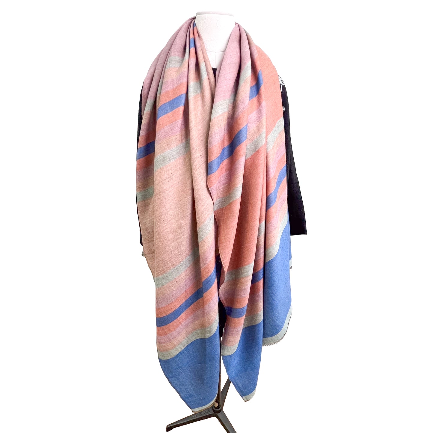 Reversible cashmere stole (mixed) 