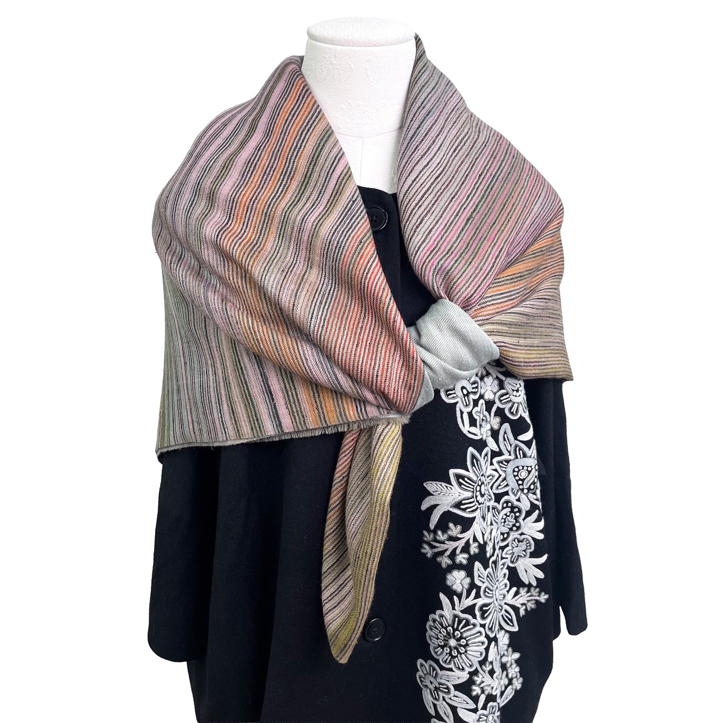 Reversible cashmere stole (mixed) 