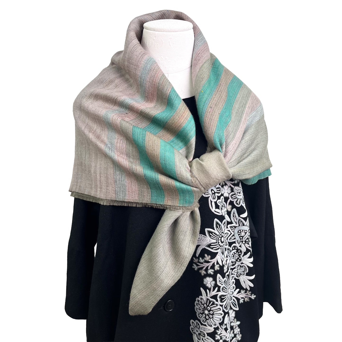Reversible cashmere stole (mixed) 