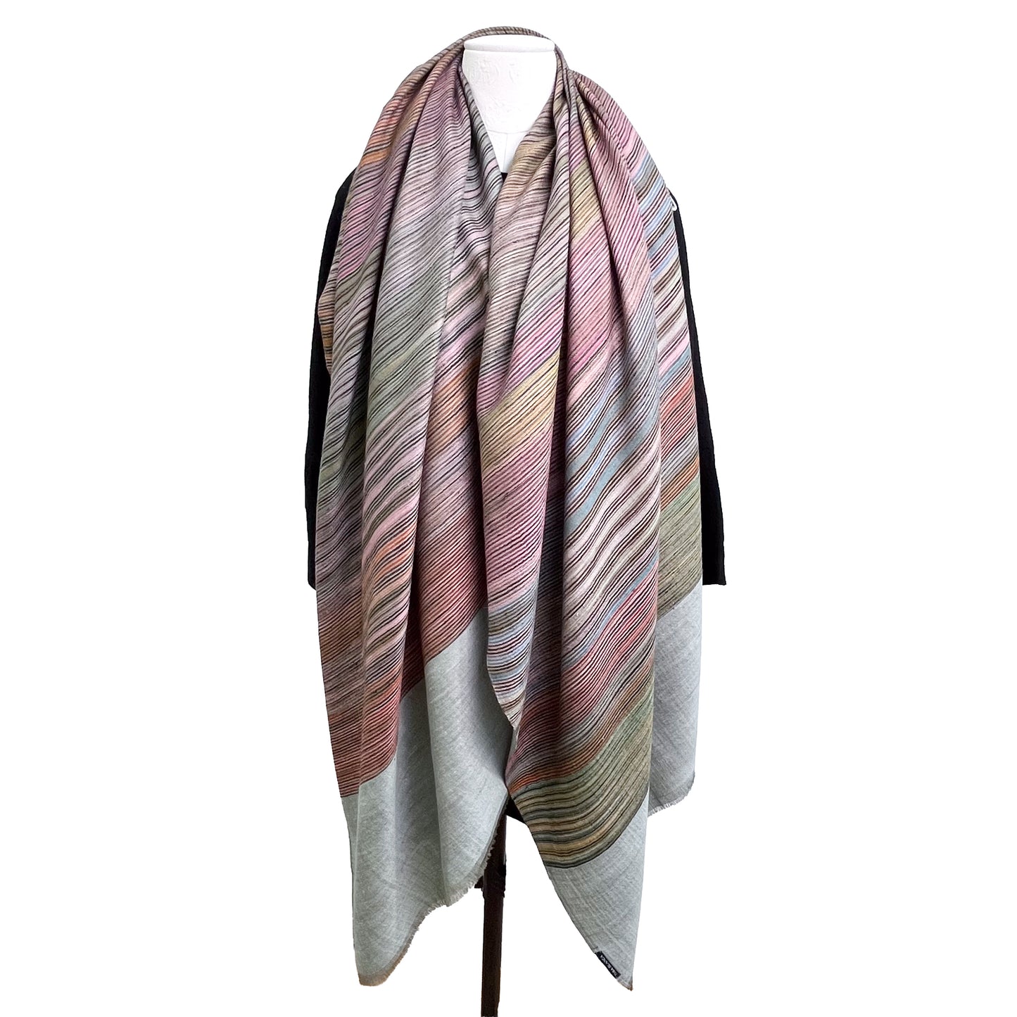 Reversible cashmere stole (mixed) 