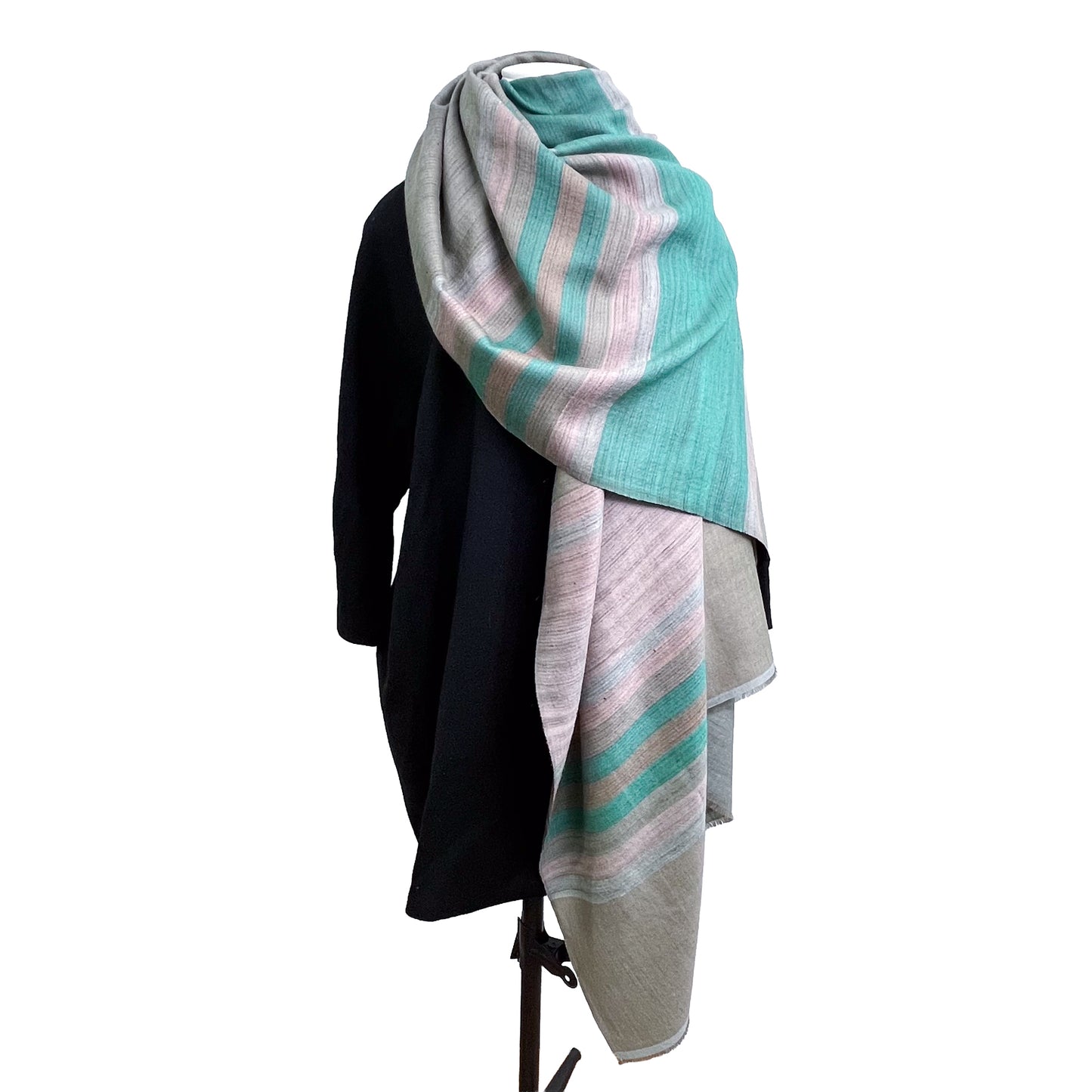 Reversible cashmere stole (mixed) 