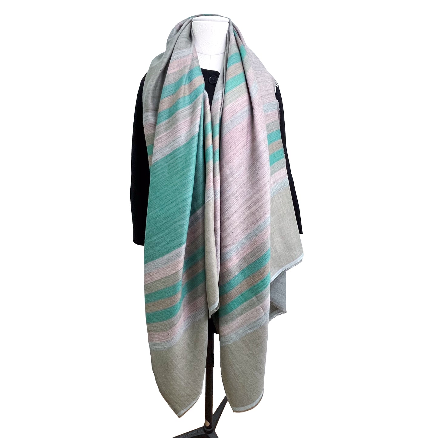 Reversible cashmere stole (mixed) 