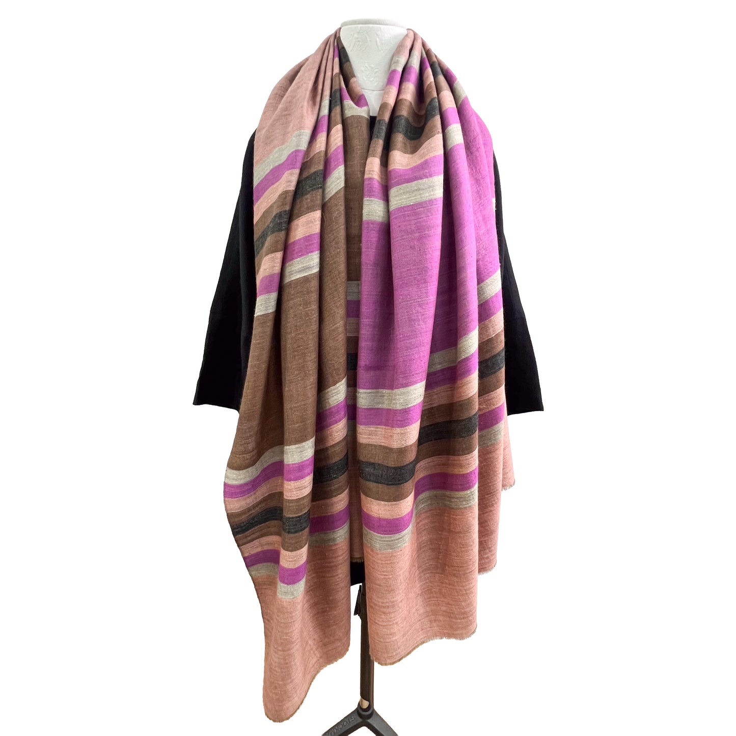 Reversible cashmere stole (mixed) 