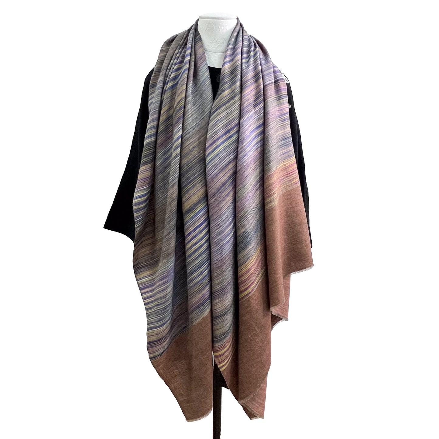 Reversible cashmere stole (mixed) 