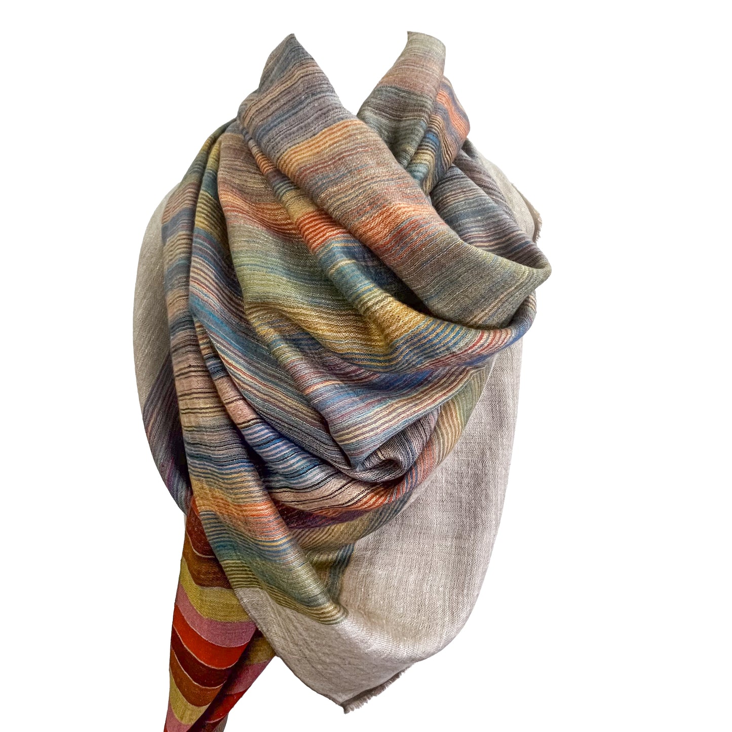 リバーシブルカシミヤストール(ミックスB)