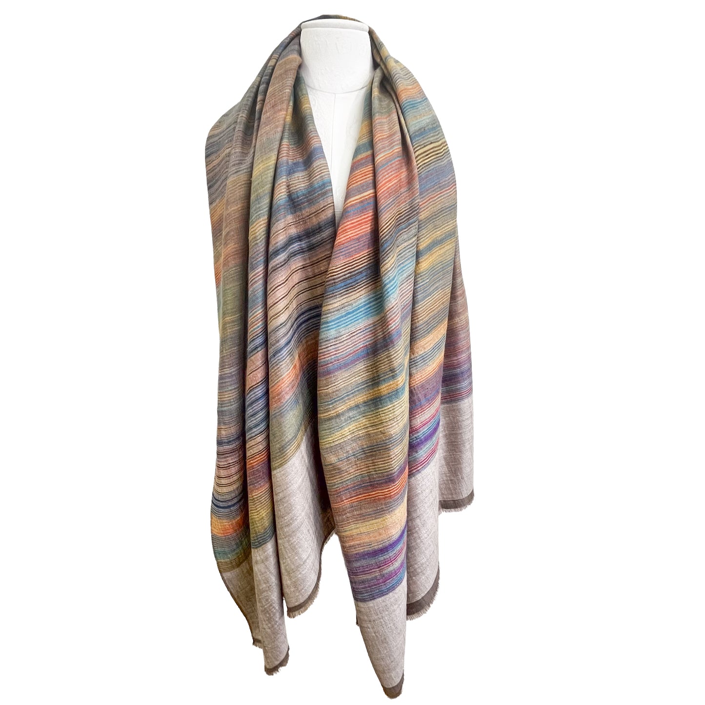 リバーシブルカシミヤストール(ミックスB)