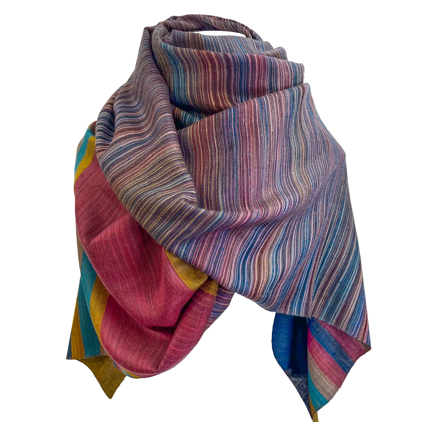 リバーシブルカシミヤストール(ミックスC)