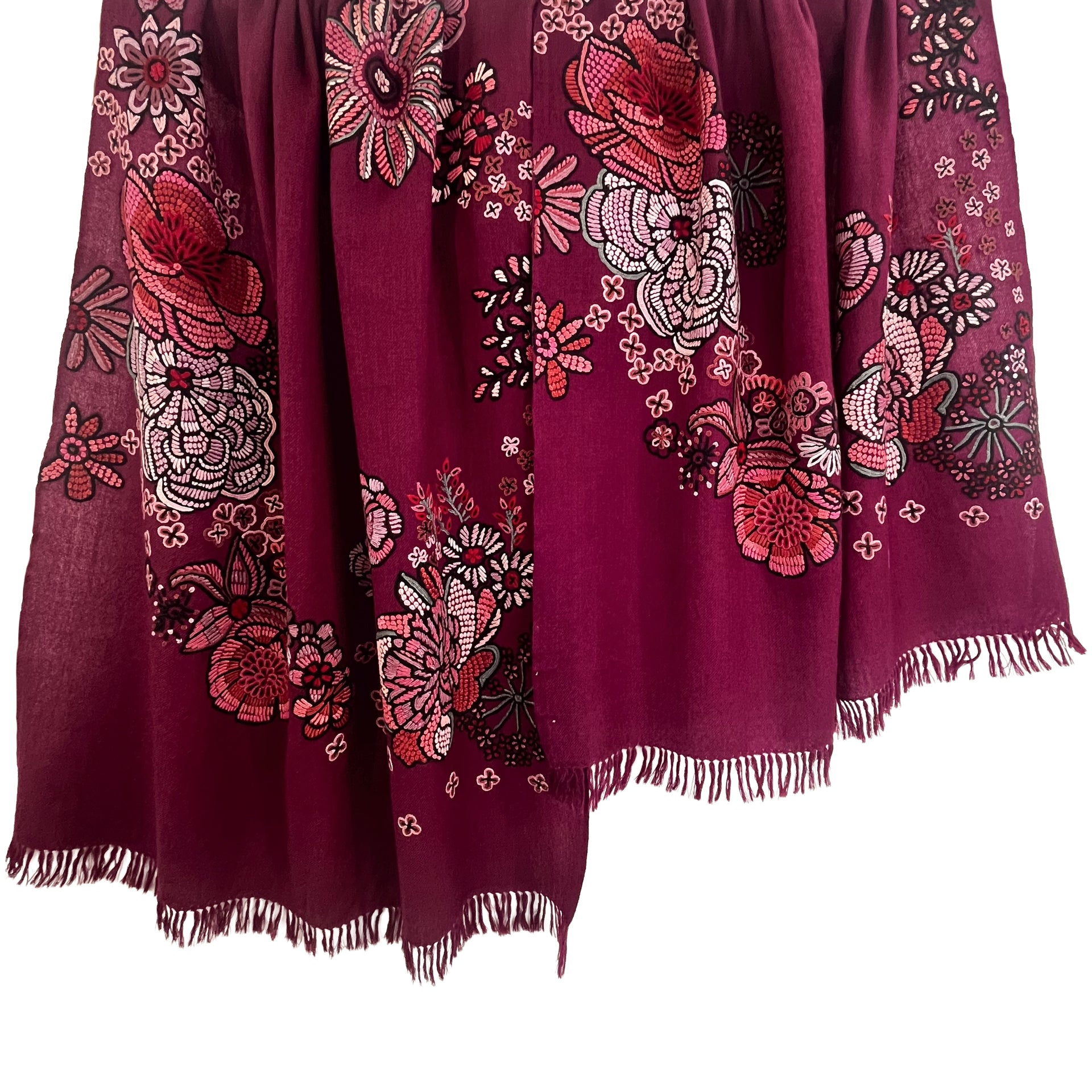 hot pink ホットピンク ストール 刺繍 hot pink ホットピンク ストール 刺繍