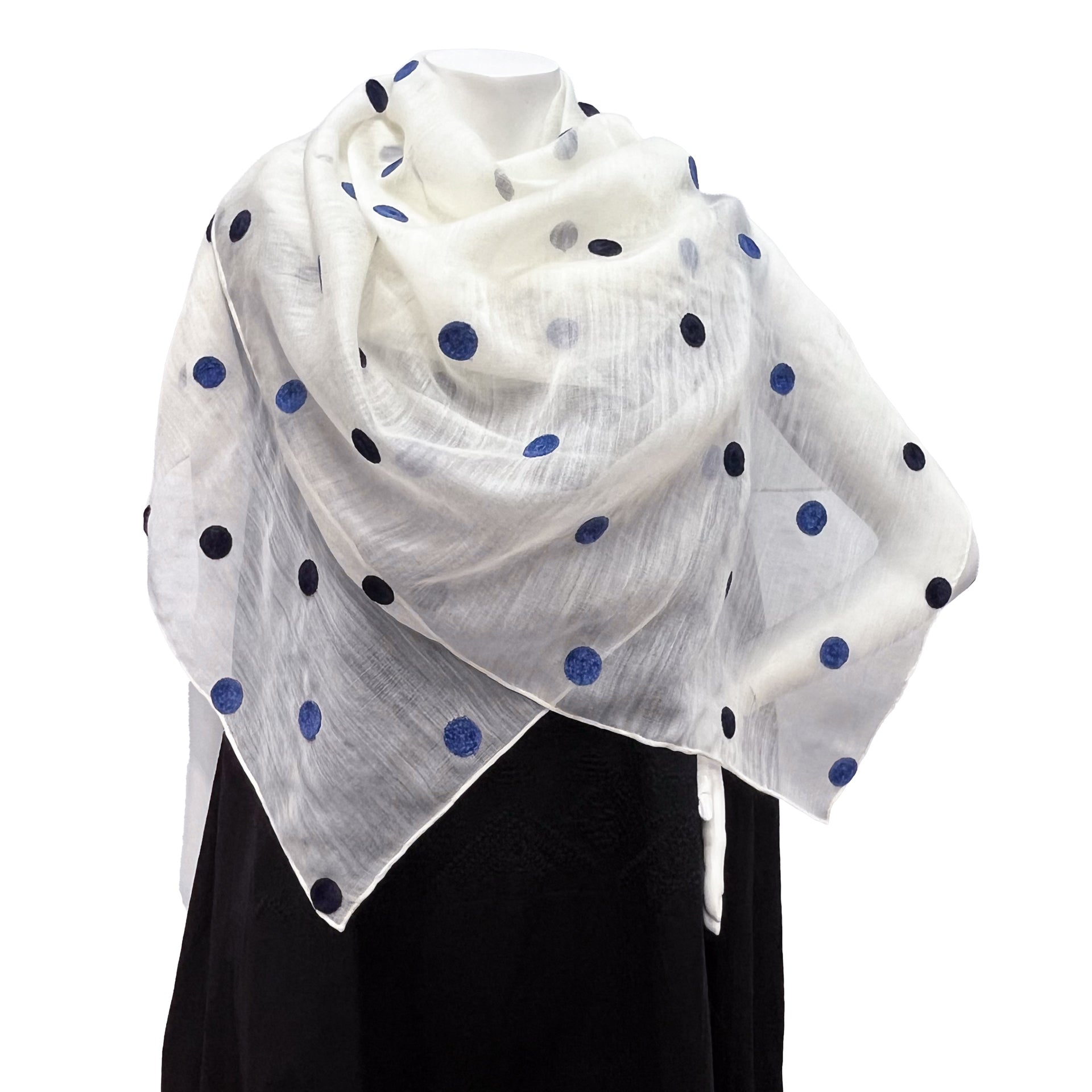 TARA BLANCA ストール ウール ウール&シルク素材 毛糸刺繍ストール (ホワイト) – TARA BLANCA ONLINE