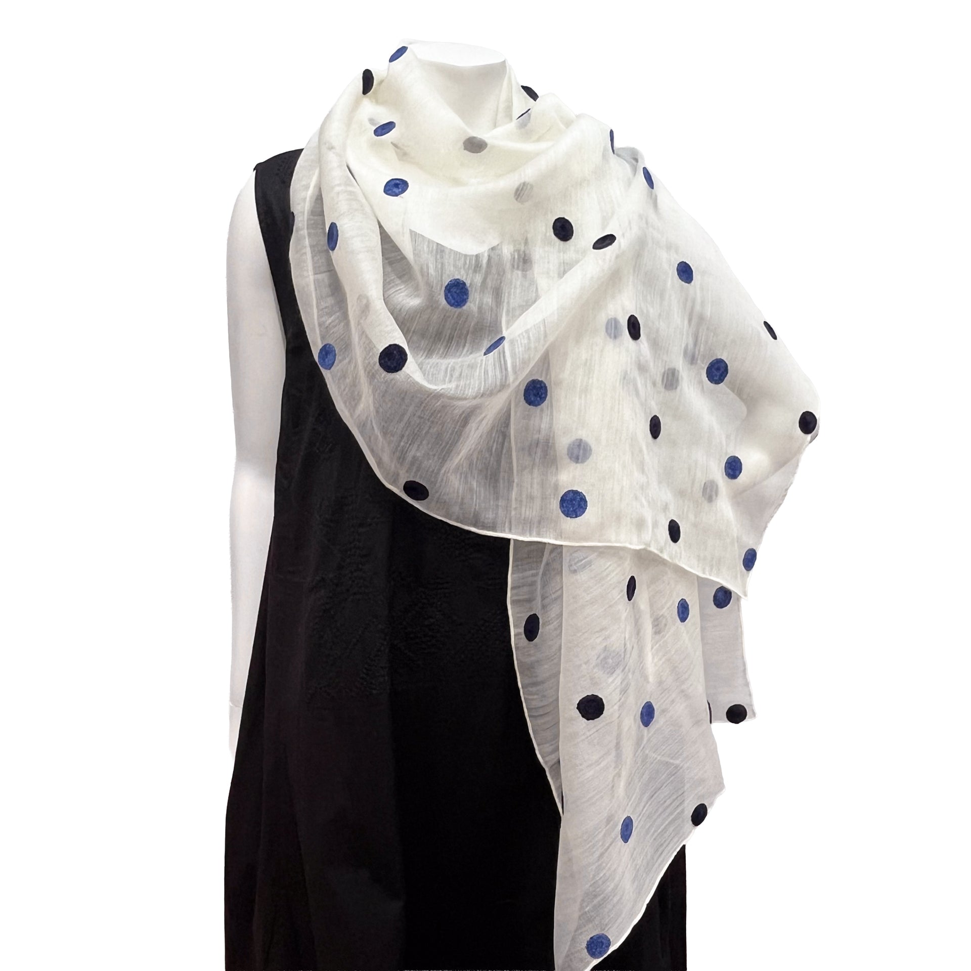 ウール&シルク素材 毛糸刺繍ストール (ホワイト) – TARA BLANCA ONLINE