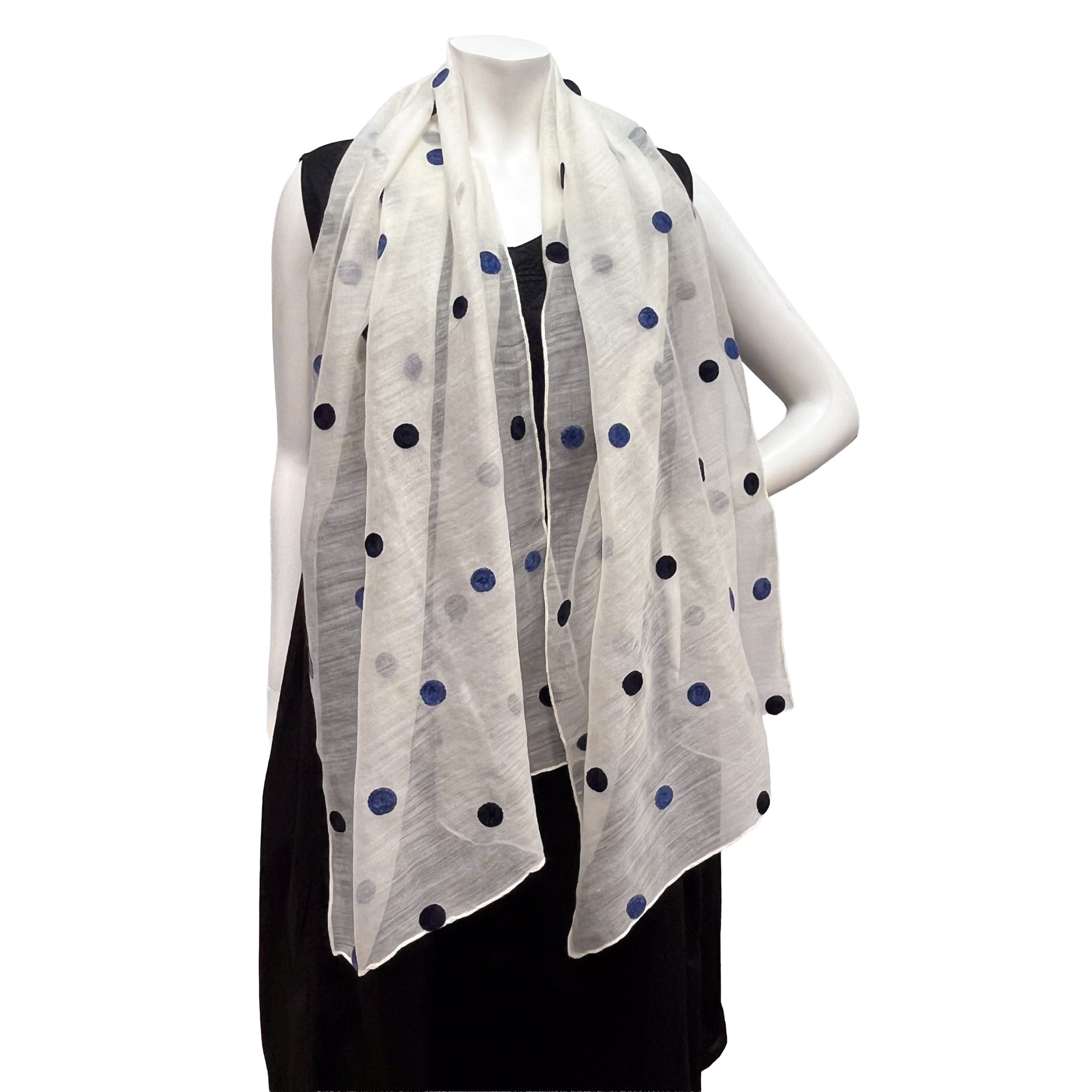 ウール&シルク素材 毛糸刺繍ストール (ホワイト) – TARA BLANCA ONLINE