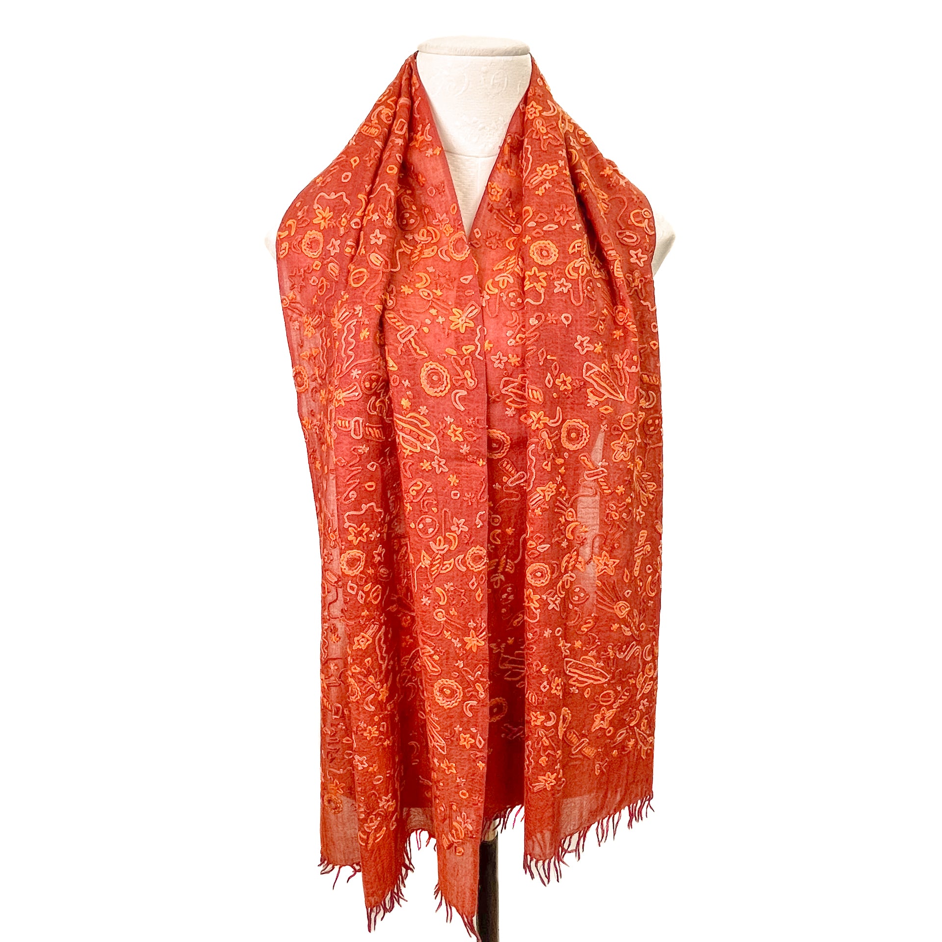 【美品】ターラブランカ　ストール　オレンジ オレンジ系 – TARA BLANCA ONLINE