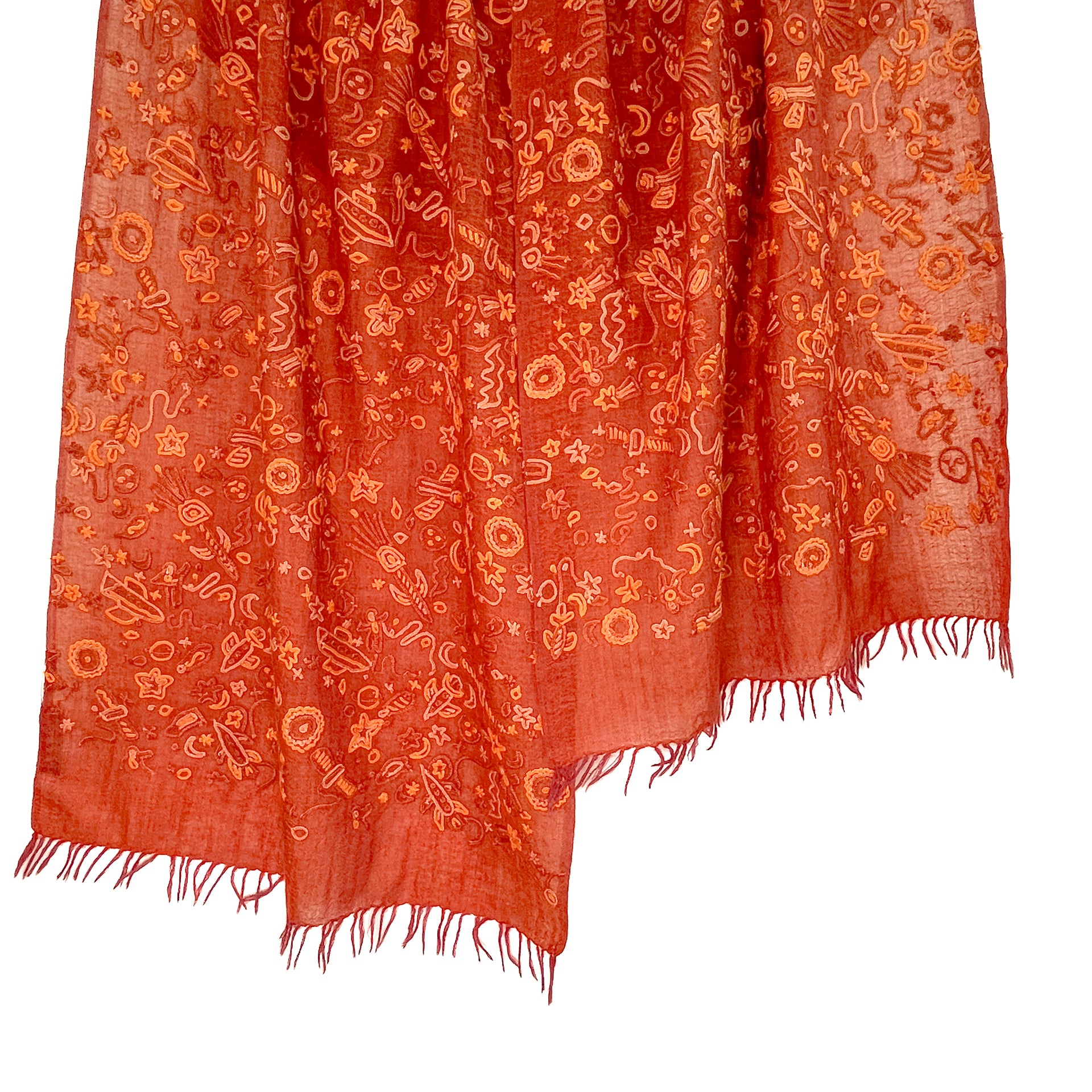 【美品】ターラブランカ　ストール　オレンジ オレンジ系 – TARA BLANCA ONLINE